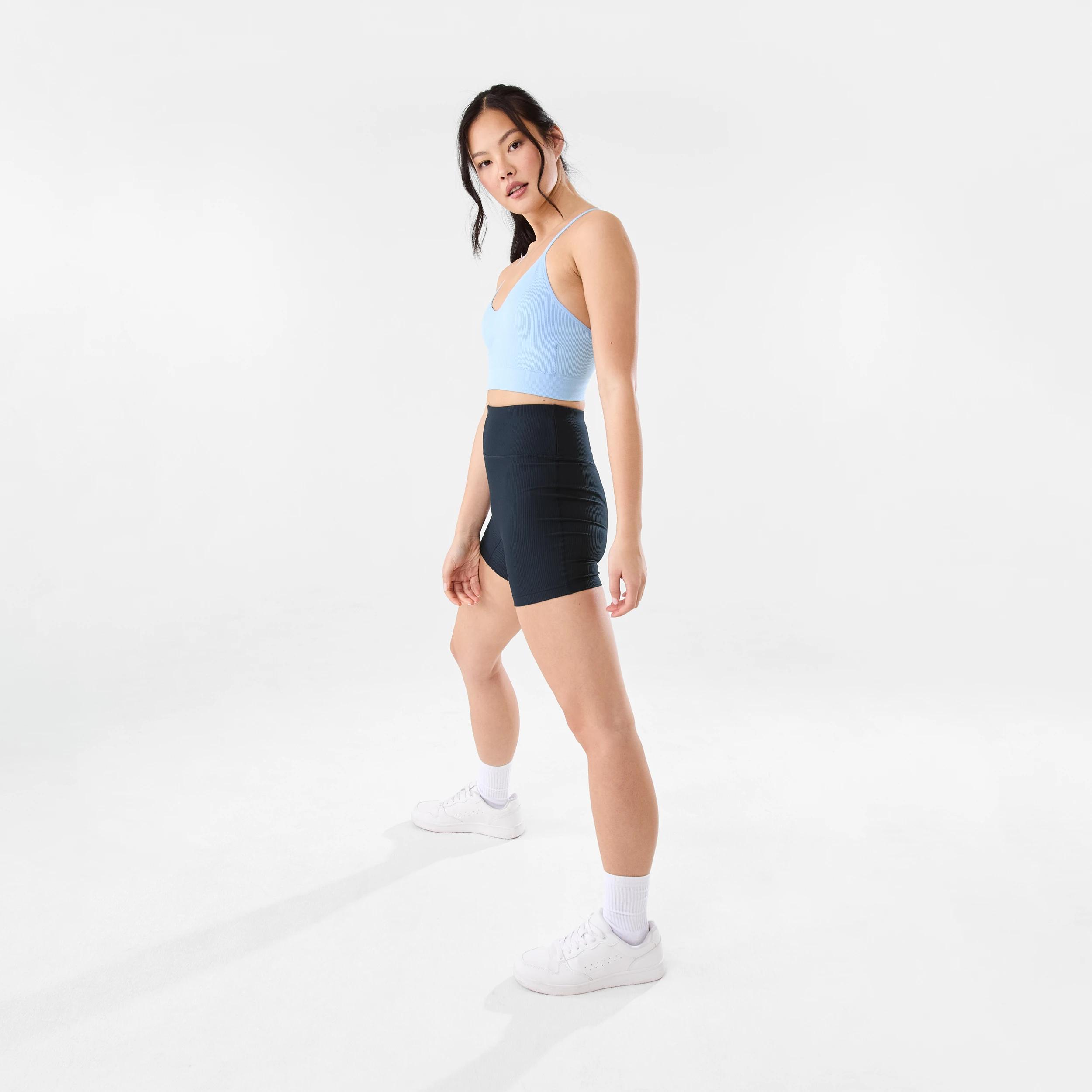 3 Active Womens Seamfree Racerback Crop MELODY BLUE, 3 of 9