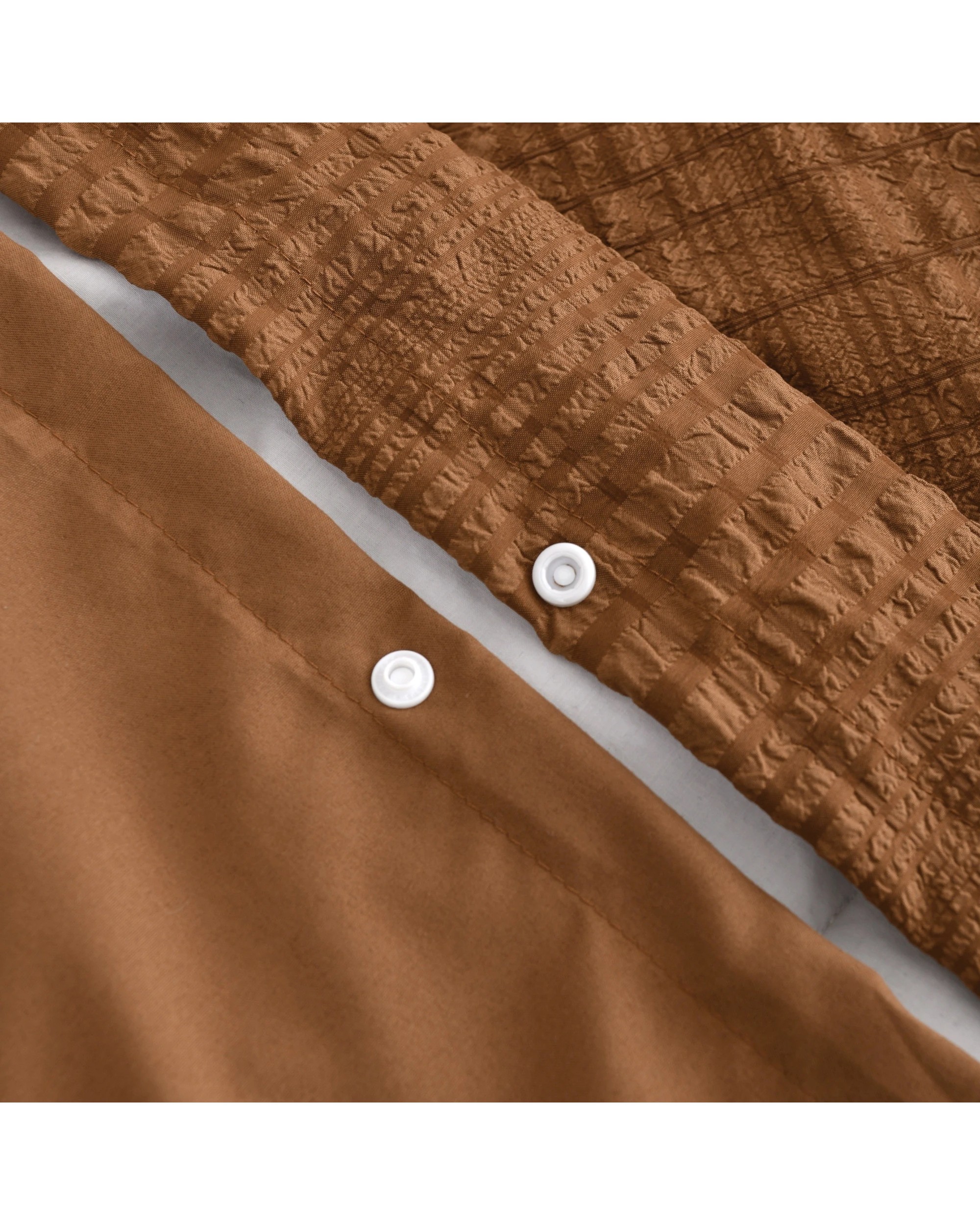 6 Dreamaker Ellis Seersucker Quilt Cover Set - Double Bed - Rust, 6 of 7