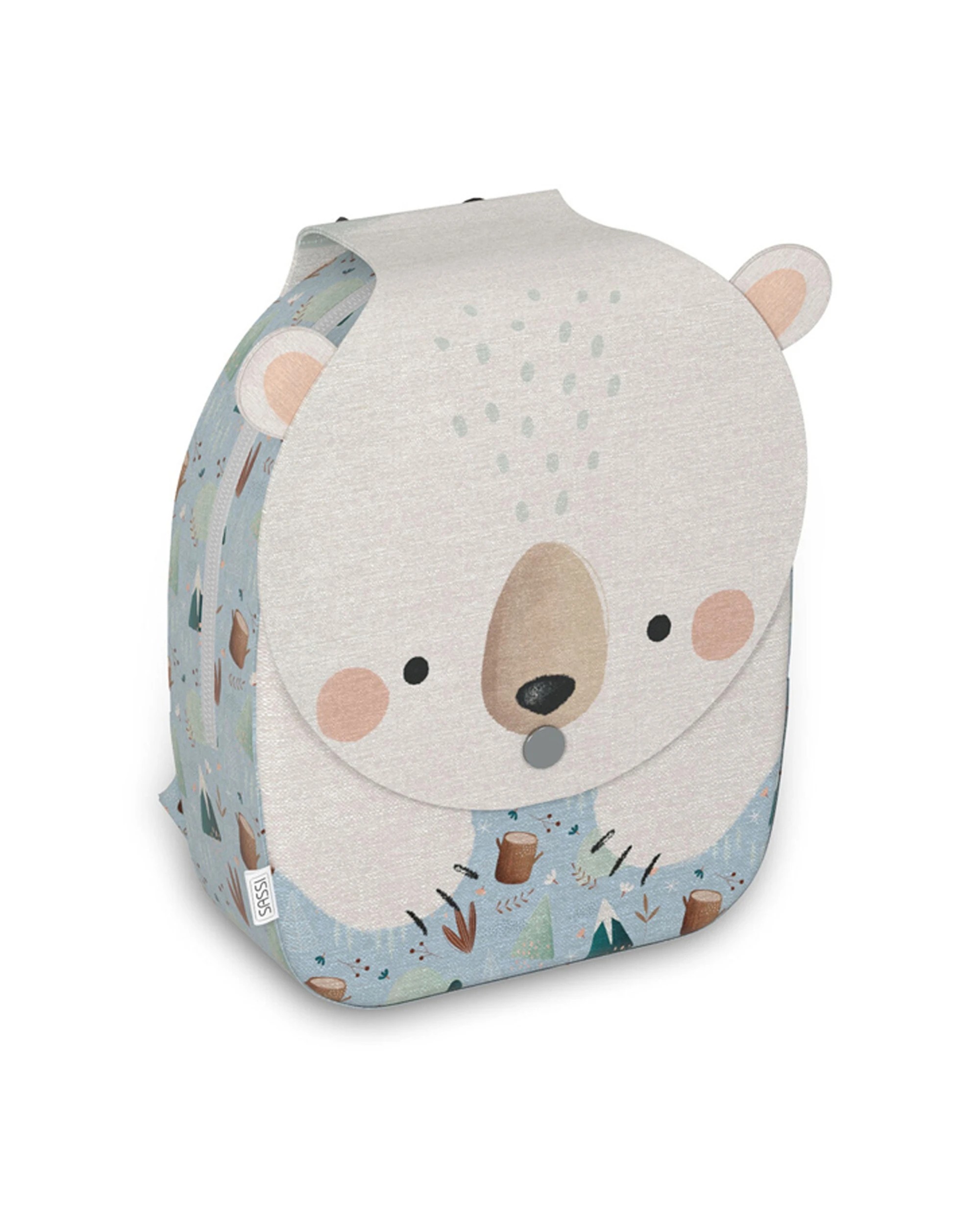 1 Sassi Cotton A5 Kids Childrens Backpack Munchy The Bear Bag - One Size - Pattern, 1 of 1