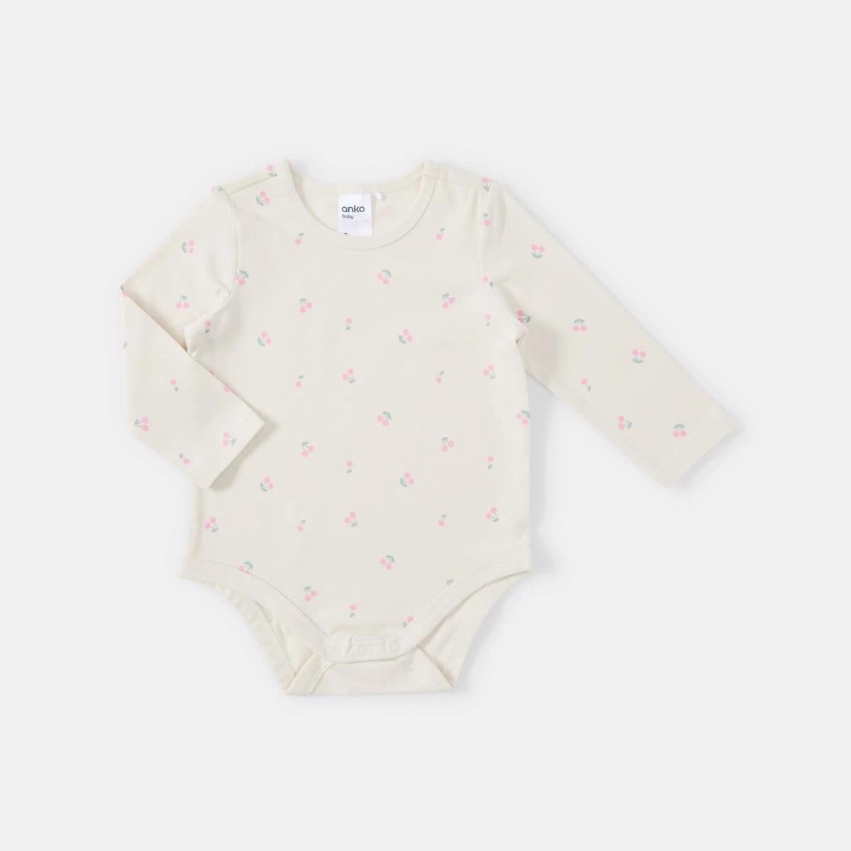 3 3 Pack Bodysuits Pnk Cherry, 3 of 8