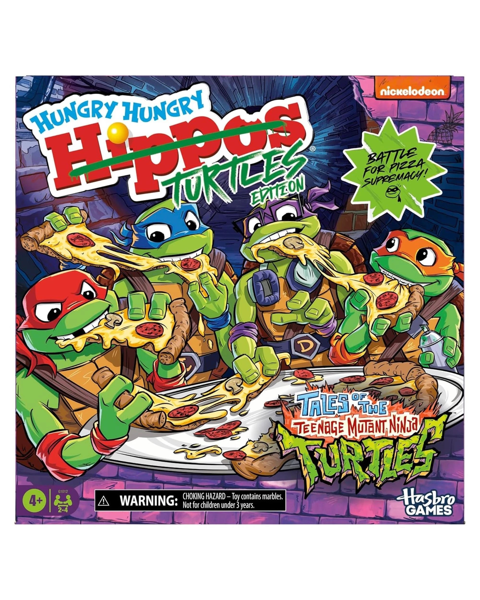 1 Hungry Hungry Hippos Teenage Mutant Ninja Turtles Edition Board Game, 1 of 10