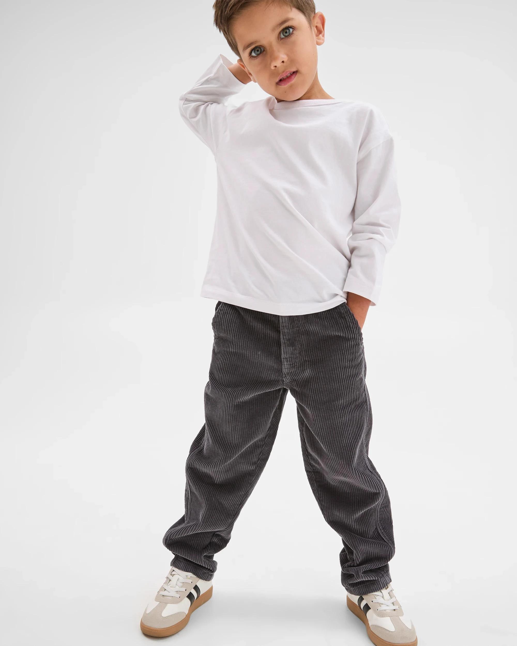 3 Target Kids Australian Cotton Corduroy Pants CHARCOAL, 3 of 7