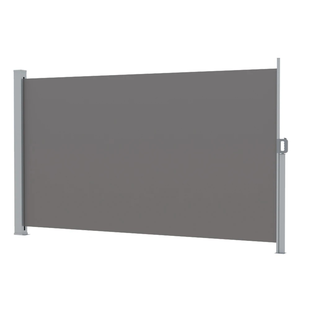 1 Instahut Side Awning Sun Shade Outdoor Retractable Privacy Screen 1.8X3M - Grey, 1 of 6