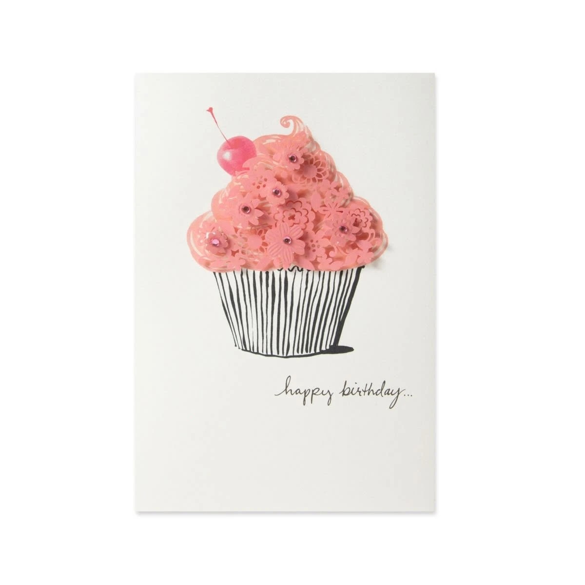 3 Hallmark Signature Birthday Card - Floral Cupcake, 3 of 3