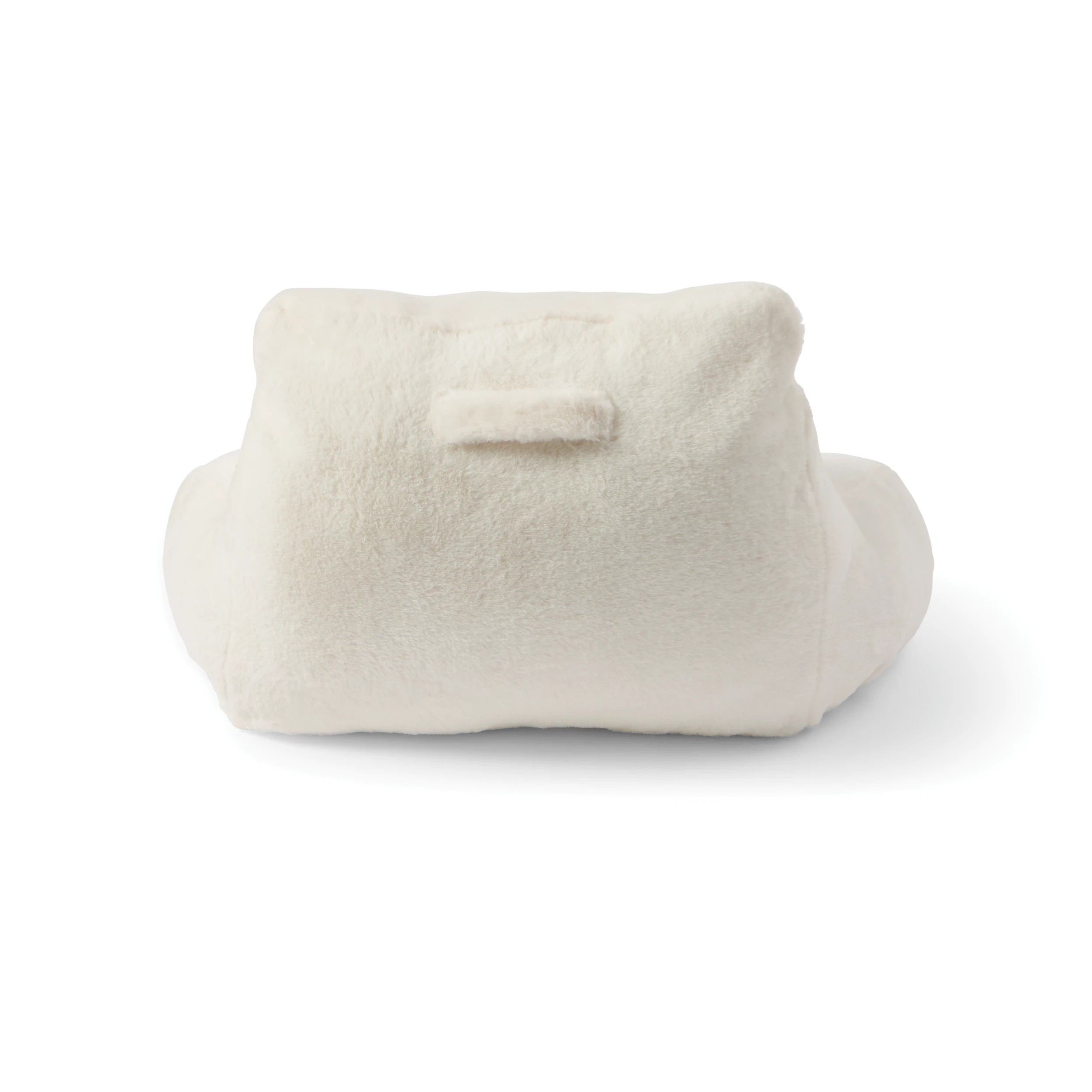 7 Faux Fur Back Rest Pillow - White, 7 of 9