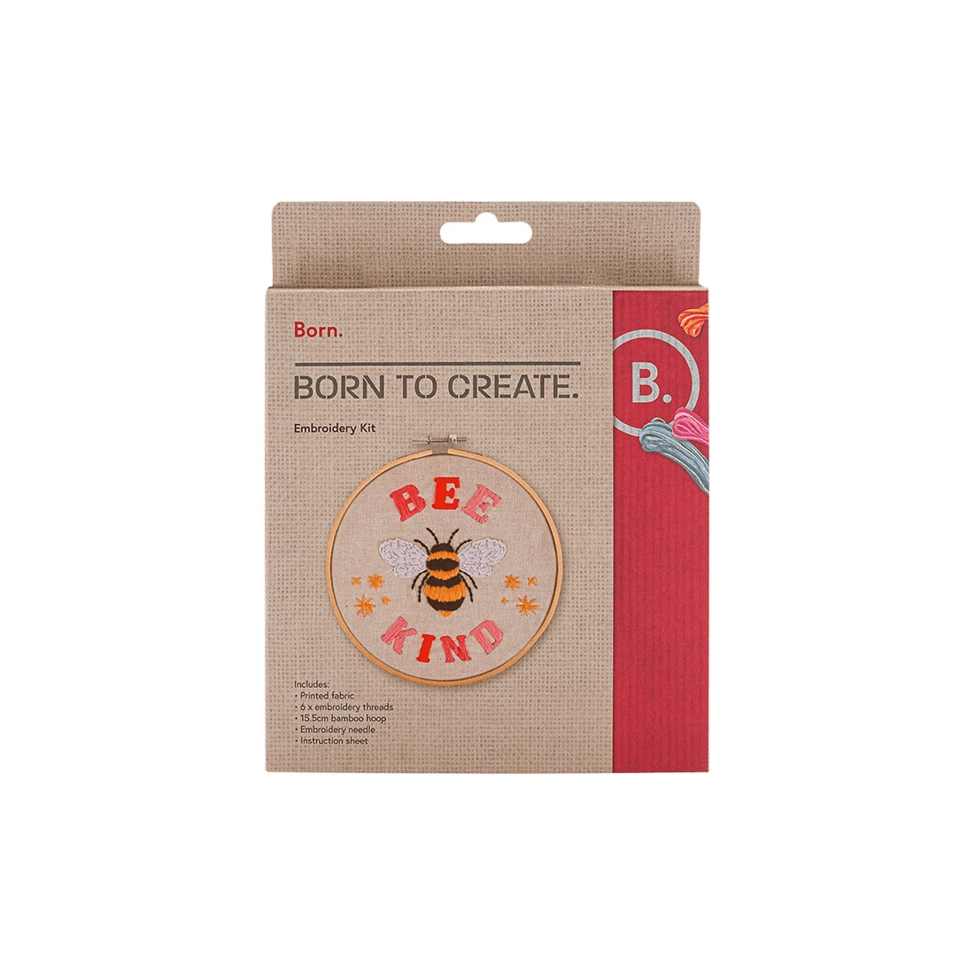 1 Born Embroidery Kit Bee Kind, 1 of 3
