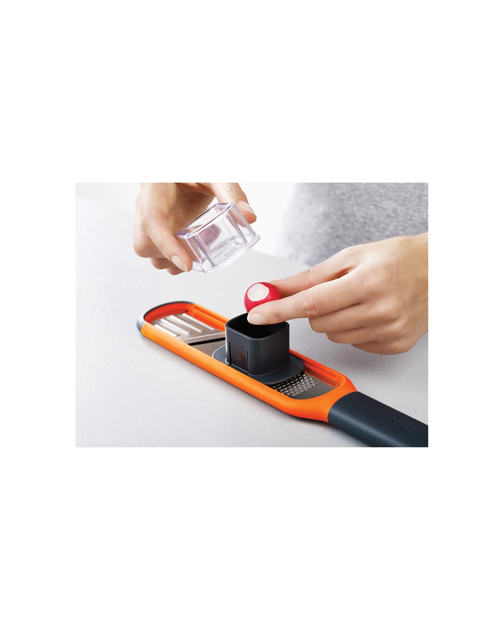 5 Joseph Joseph Handi-Grate 2-in-1 Mini Grater And Slicer Razor Sharp Blades - Orange, 5 of 7