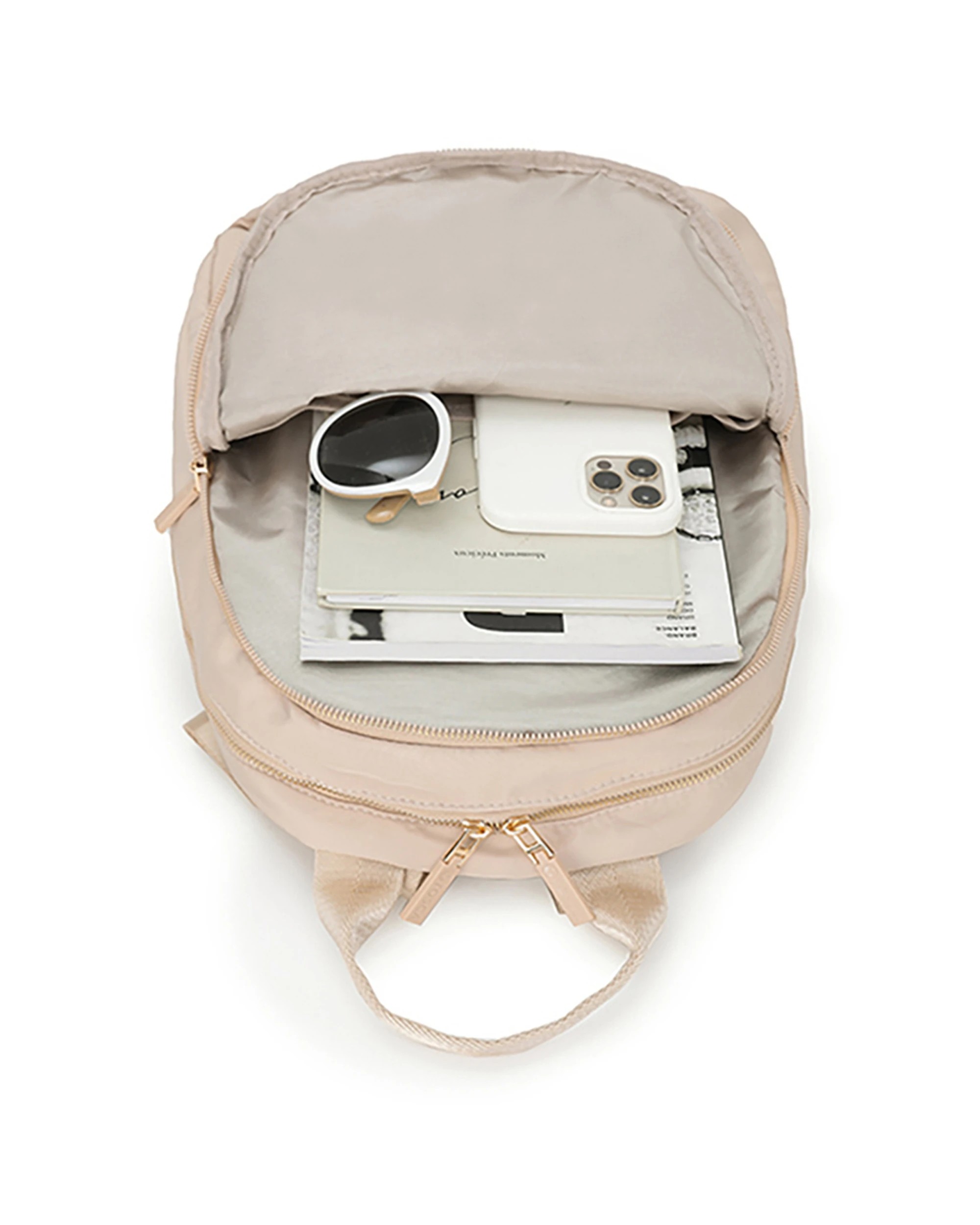 4 Tosca Daily Shoulder Laptop School Backpack - Beige, 4 of 4