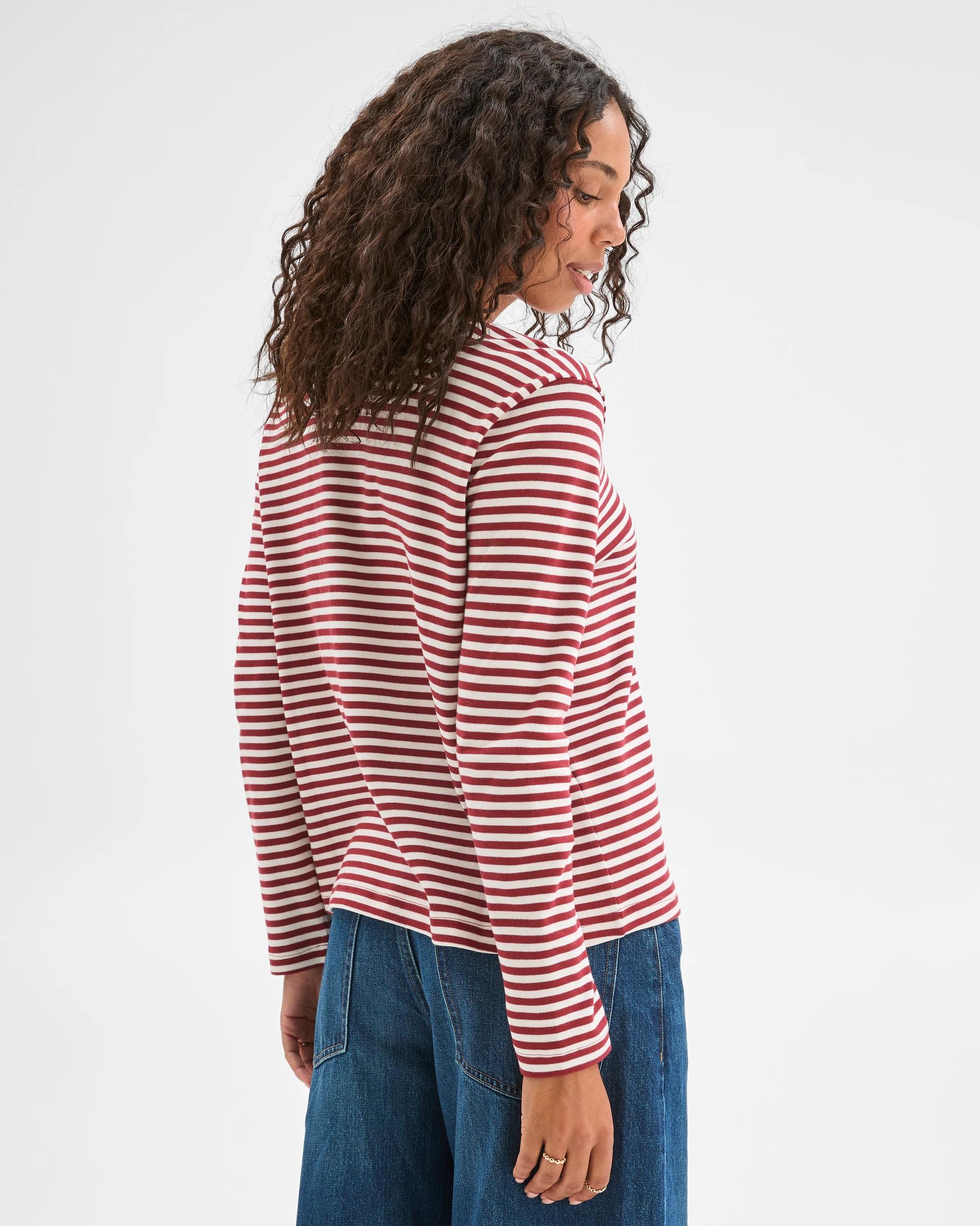 6 Target Woman Australian Cotton Classic Long Sleeve Crew Neck T-Shirt BRICK, 6 of 6