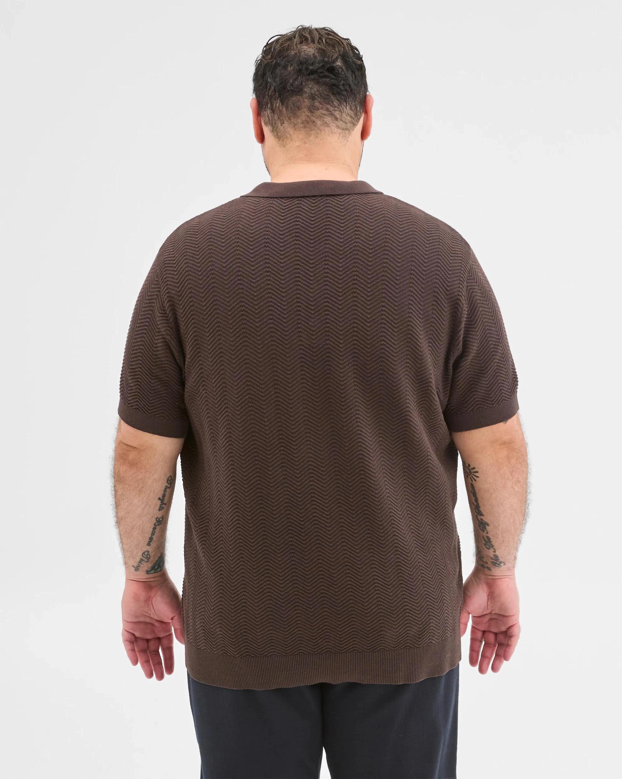 6 Target Plus Size Australian Cotton Smart Knit Polo Top BITTER CHOC, 6 of 6