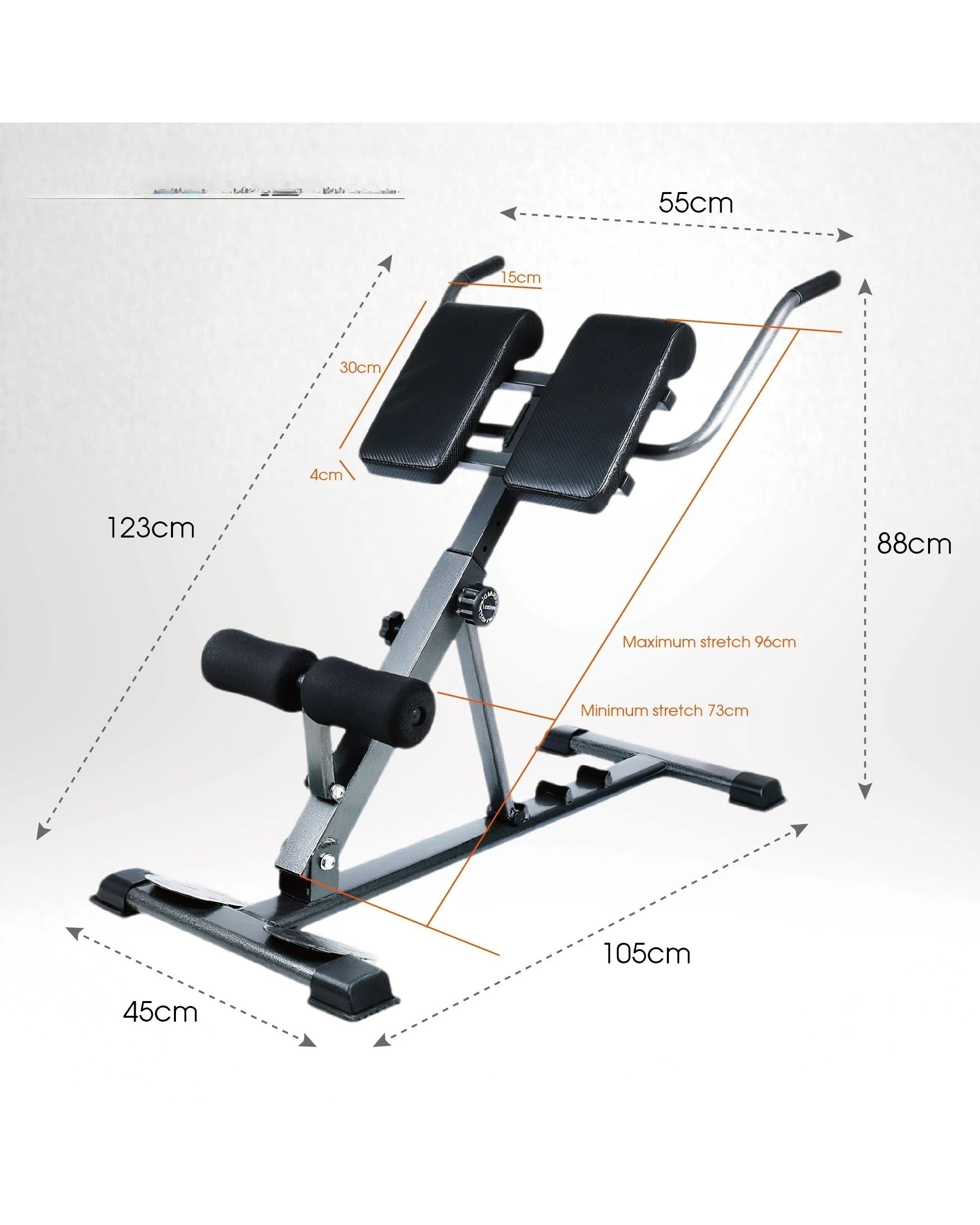 5 Fitness Master Roman Chair Ab Hyperextension Bench 3+7 Level Foldable 180kg, 5 of 9