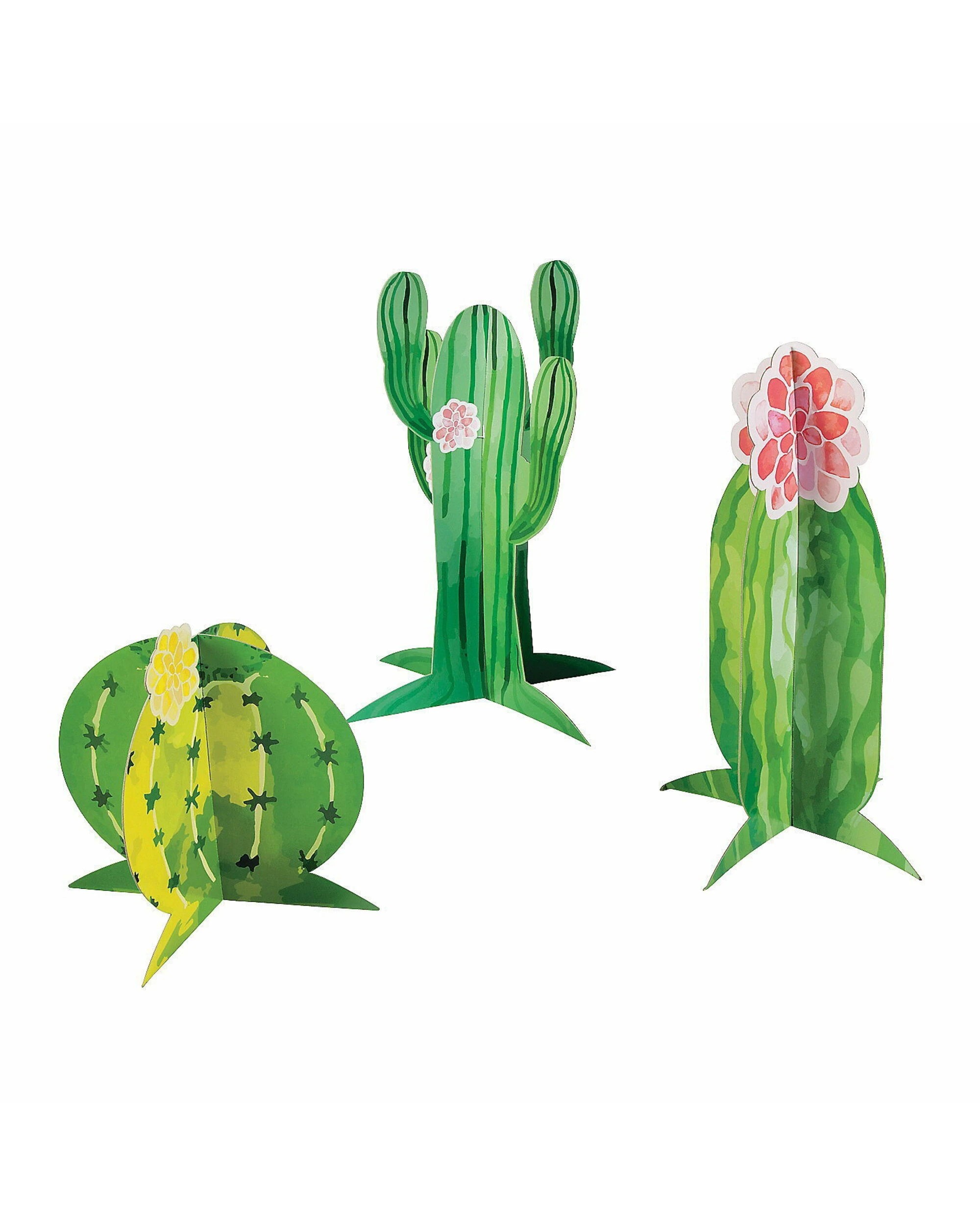 1 Partyrama Cactus Party Centrepieces Pack of 3, 1 of 1