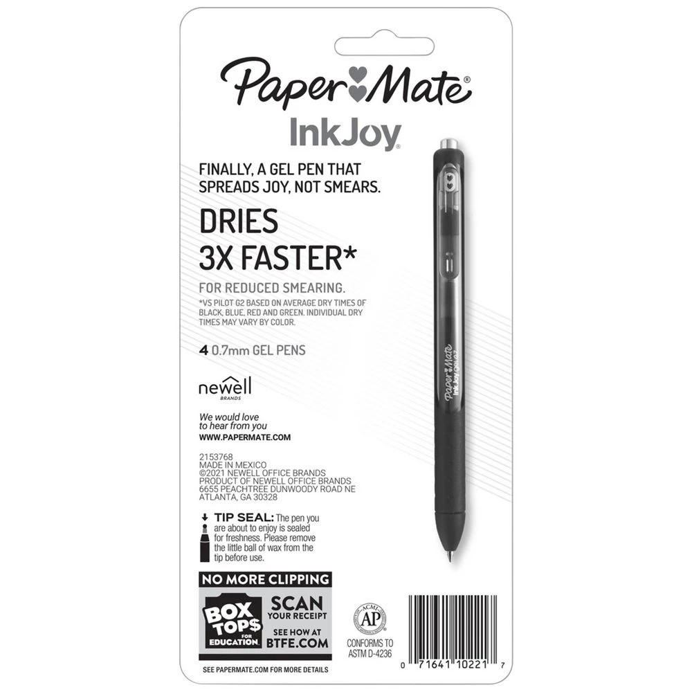 2 Paper Mate InkJoy Gel Pens 0.7mm Assorted 4 Pack, 2 of 9
