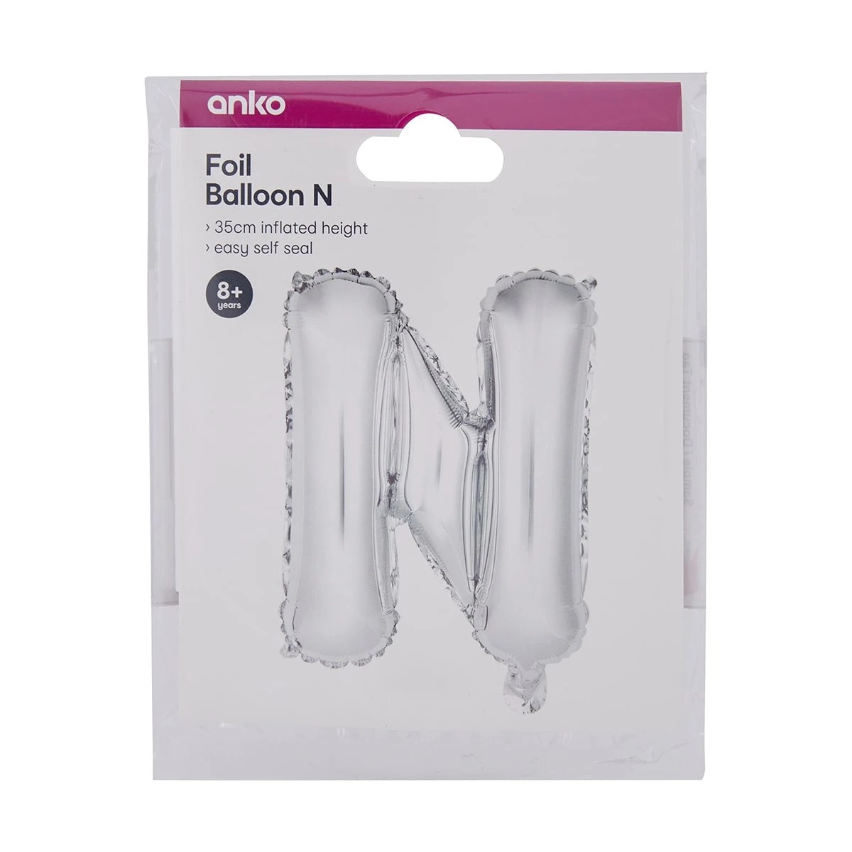 4 Foil Balloon - Letter N, 4 of 4