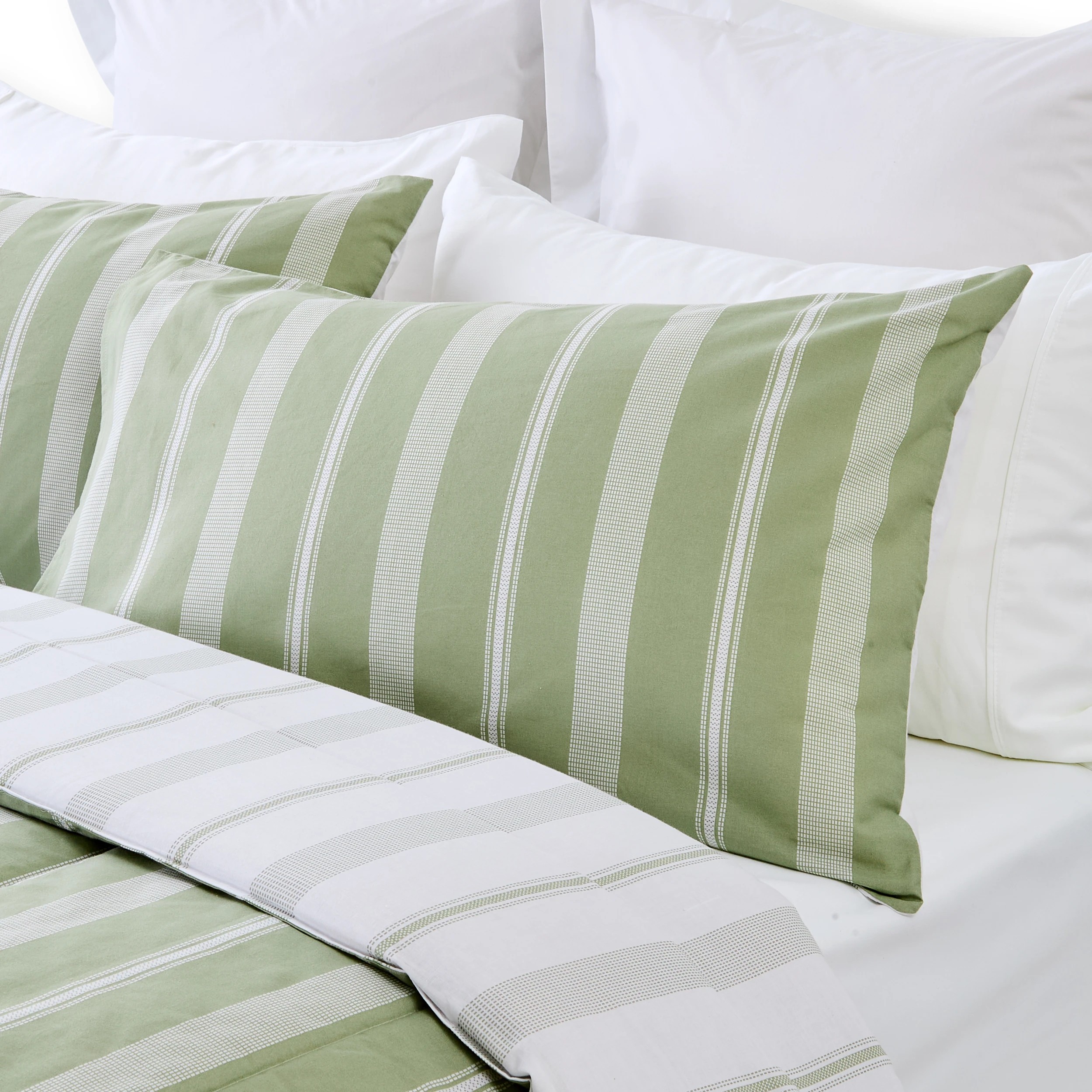 3 Rani Cotton Rich Reversible Comforter Set - Single/Double Bed, Green, 3 of 7