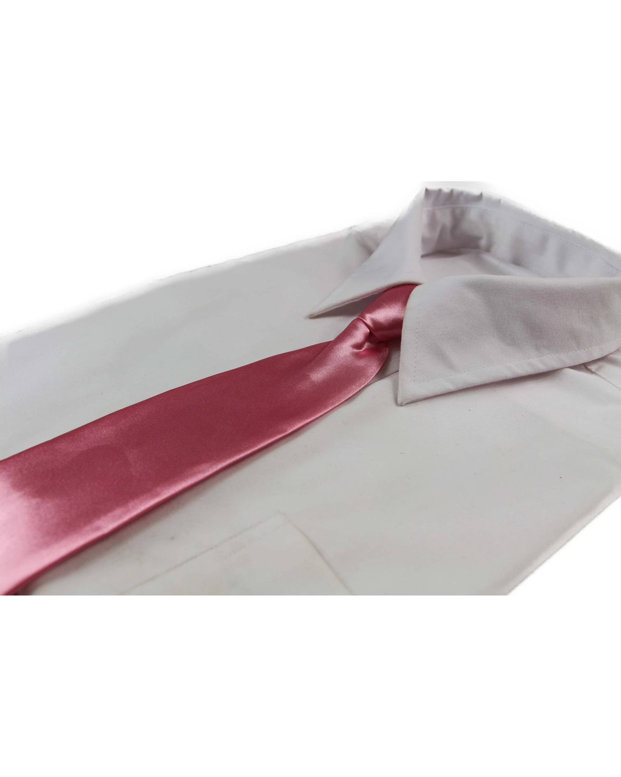 1 Zasel Kids Boys Pink Elastic Plain Neck Tie, 1 of 1