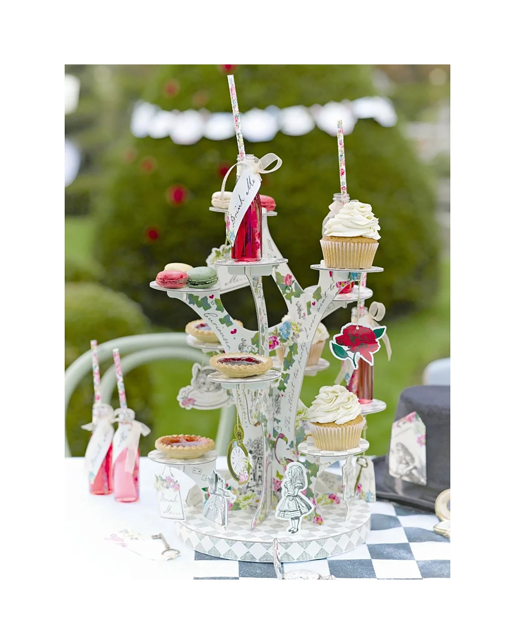 2 Talking Tables Talking Tables Alice In Wonderland Tree Shaped Treat Stand, 2 of 5