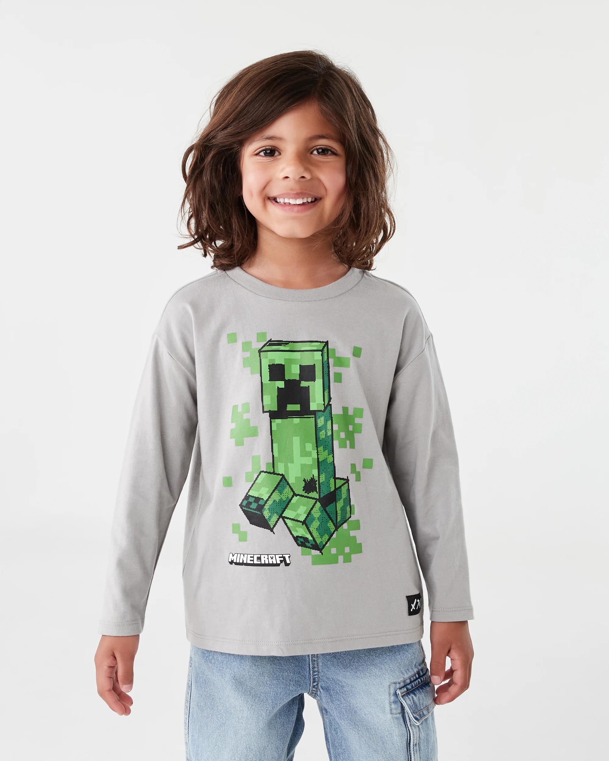 1 Minecraft License Long Sleeve T-shirt Minecraft, 1 of 6