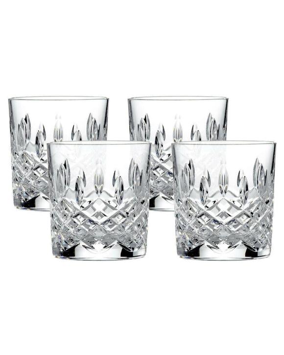 Royal Doulton Highclere Premium Crystal Whiskey Tumbler 300ml  Set Of 4 Glasses - Clear