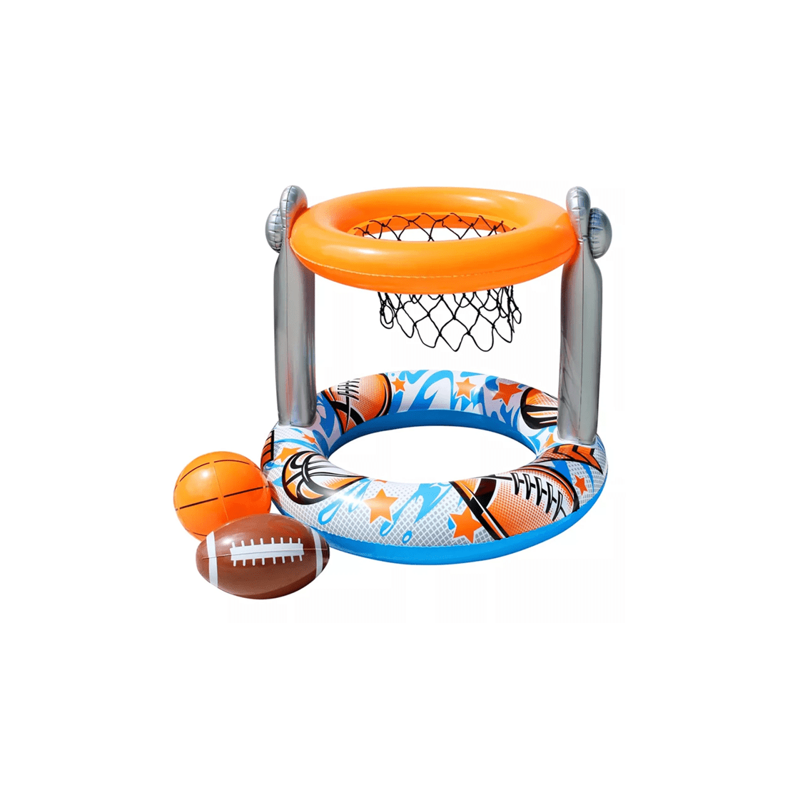 5 Go Play 2 In 1 Sports Challenge Basketball Football Inflatable Pool Game 3 Years Plus - Multi, 5 of 5