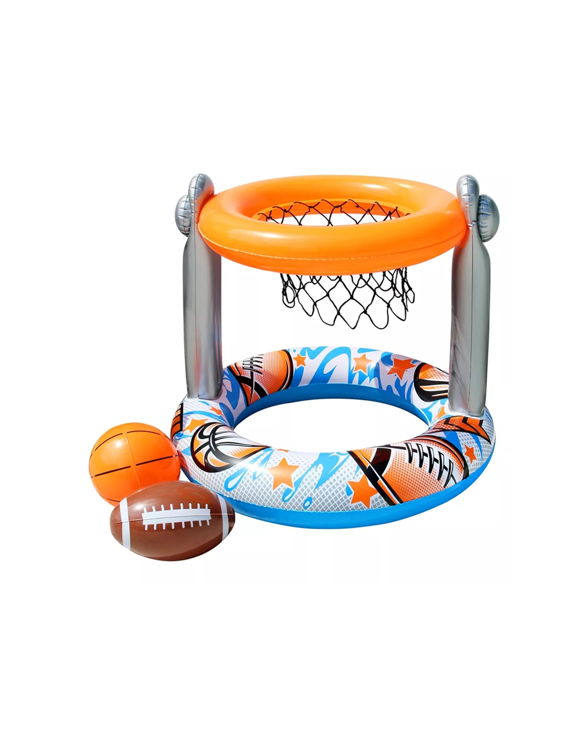 5 Go Play 2 In 1 Sports Challenge Basketball Football Inflatable Pool Game 3 Years Plus - Multi, 5 of 5