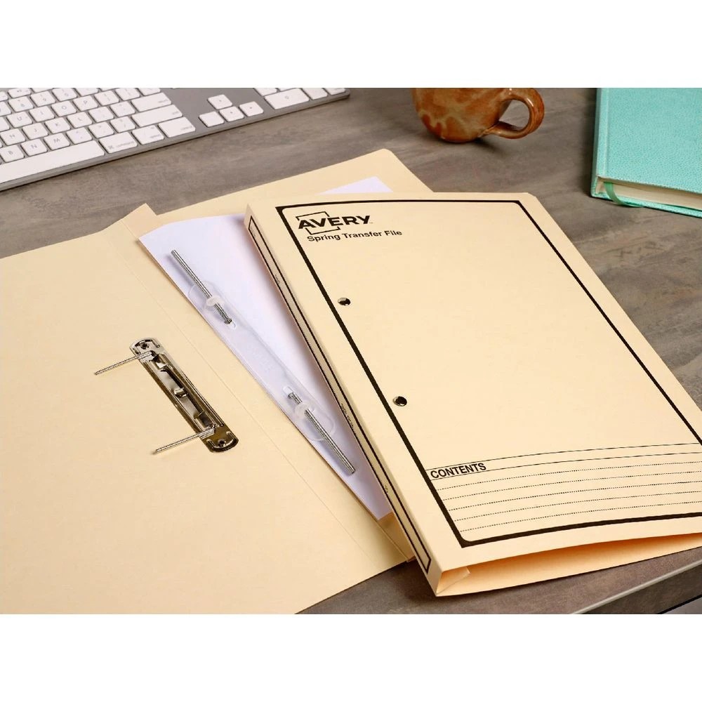 2 Avery Foolscap Spiral Spring File Buff with Black Print, 2 of 3