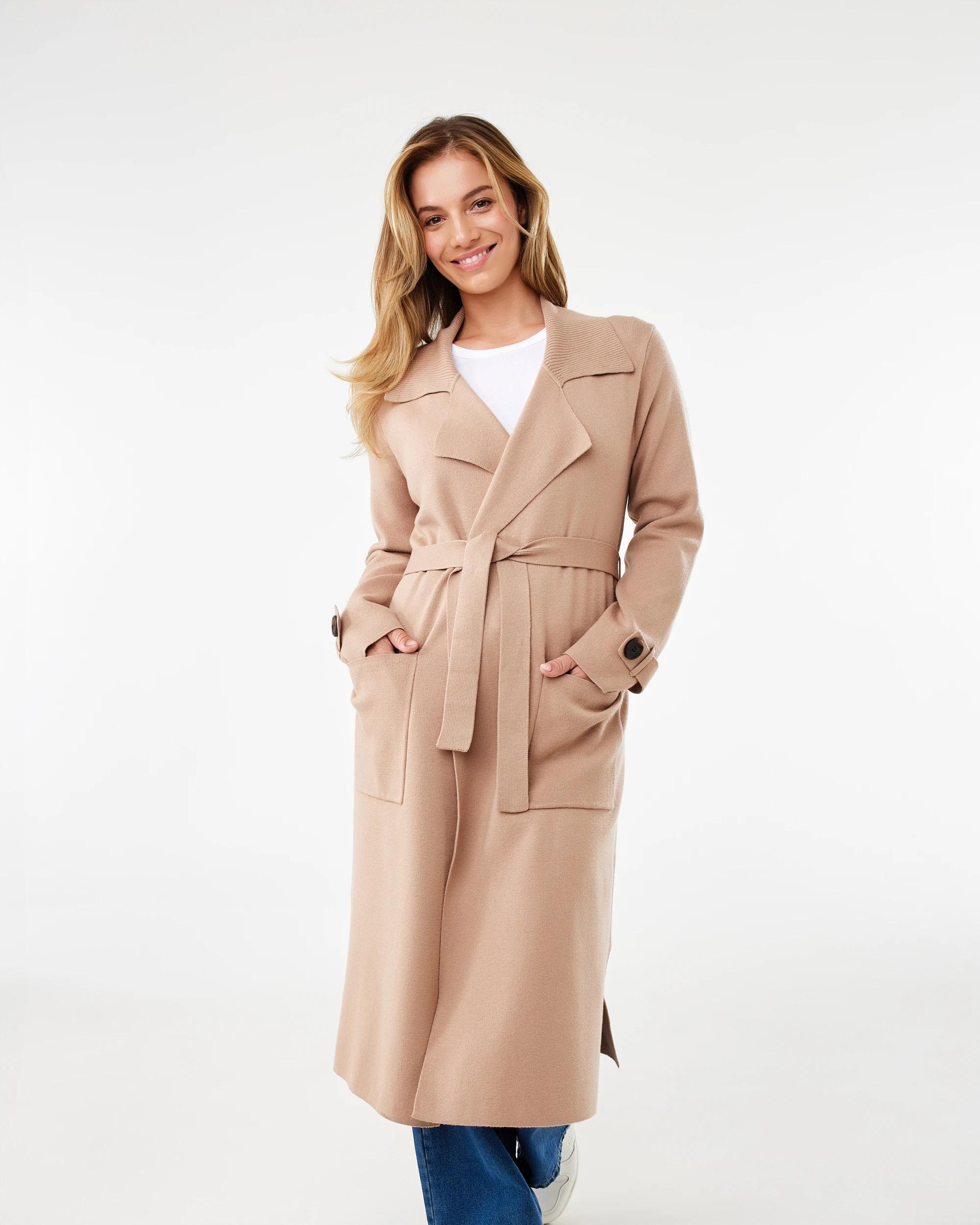 5 Trench Coatigan Natural, 5 of 7