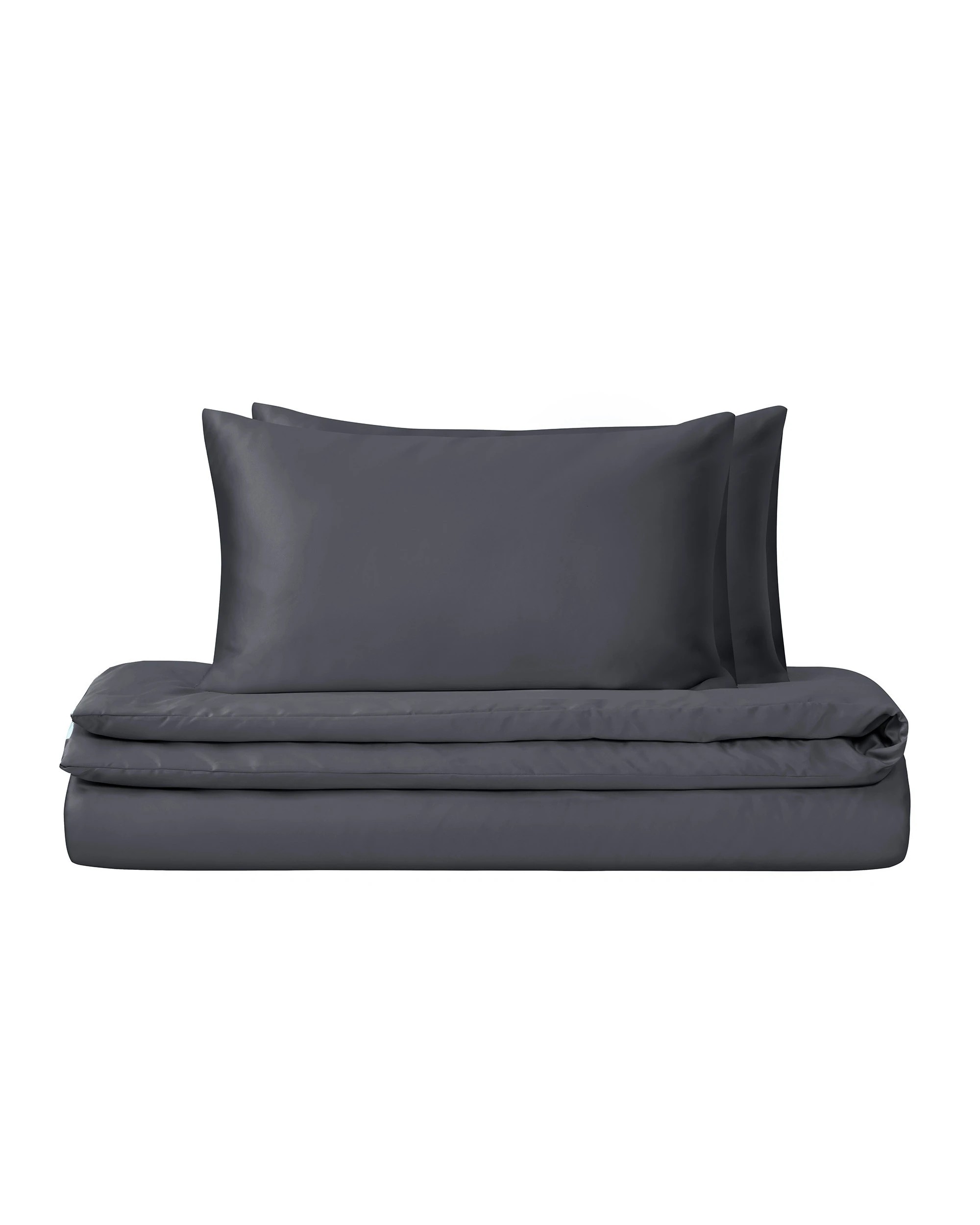 7 Dreamaker Matte Satin Quilt Cover Set - Queen Bed - Charcoal, 7 of 7