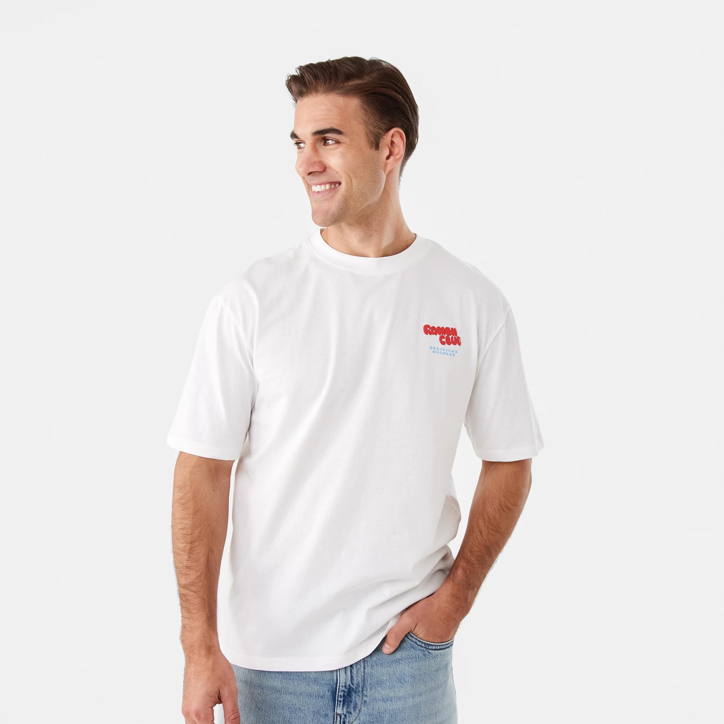 1 Oversized Graphic T-shirt Whte Ramen, 1 of 7