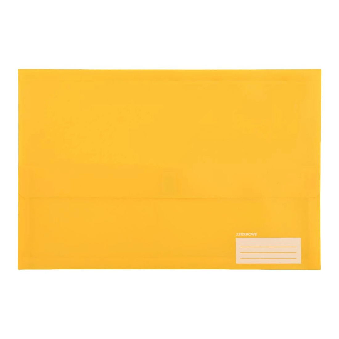 2 J.Burrows Foolscap Document Wallet Yellow, 2 of 3