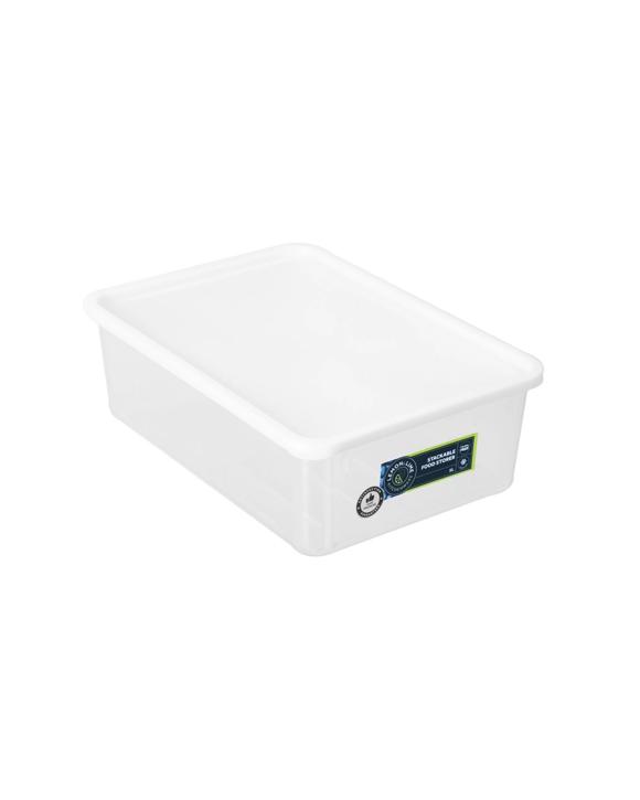 Lemon & Lime Keep Fresh 5l/30.5cm Food Storer Stackable Storage Container W/ Lid
 - Clear