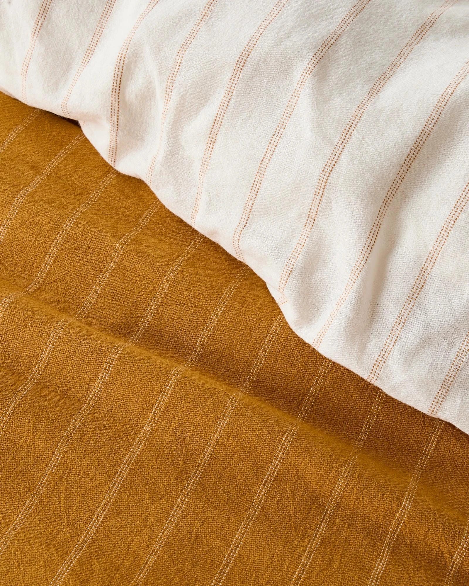 5 Target Adelle Stripe Linen/Cotton Quilt Cover Set - Queen Bed - Yellow, 5 of 8