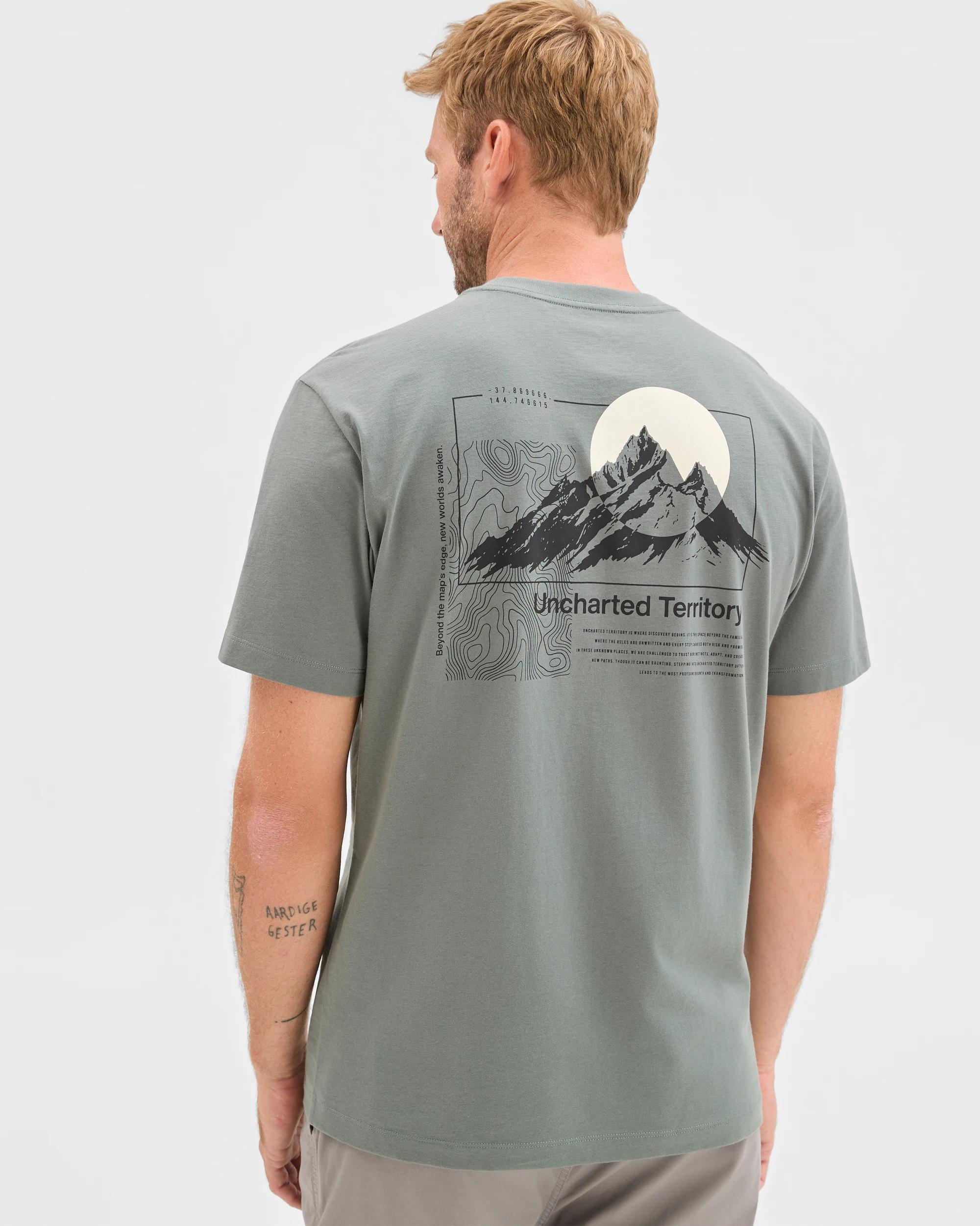 4 Target Man Australian Cotton Print T-Shirt GREEN UNCHARTED, 4 of 5