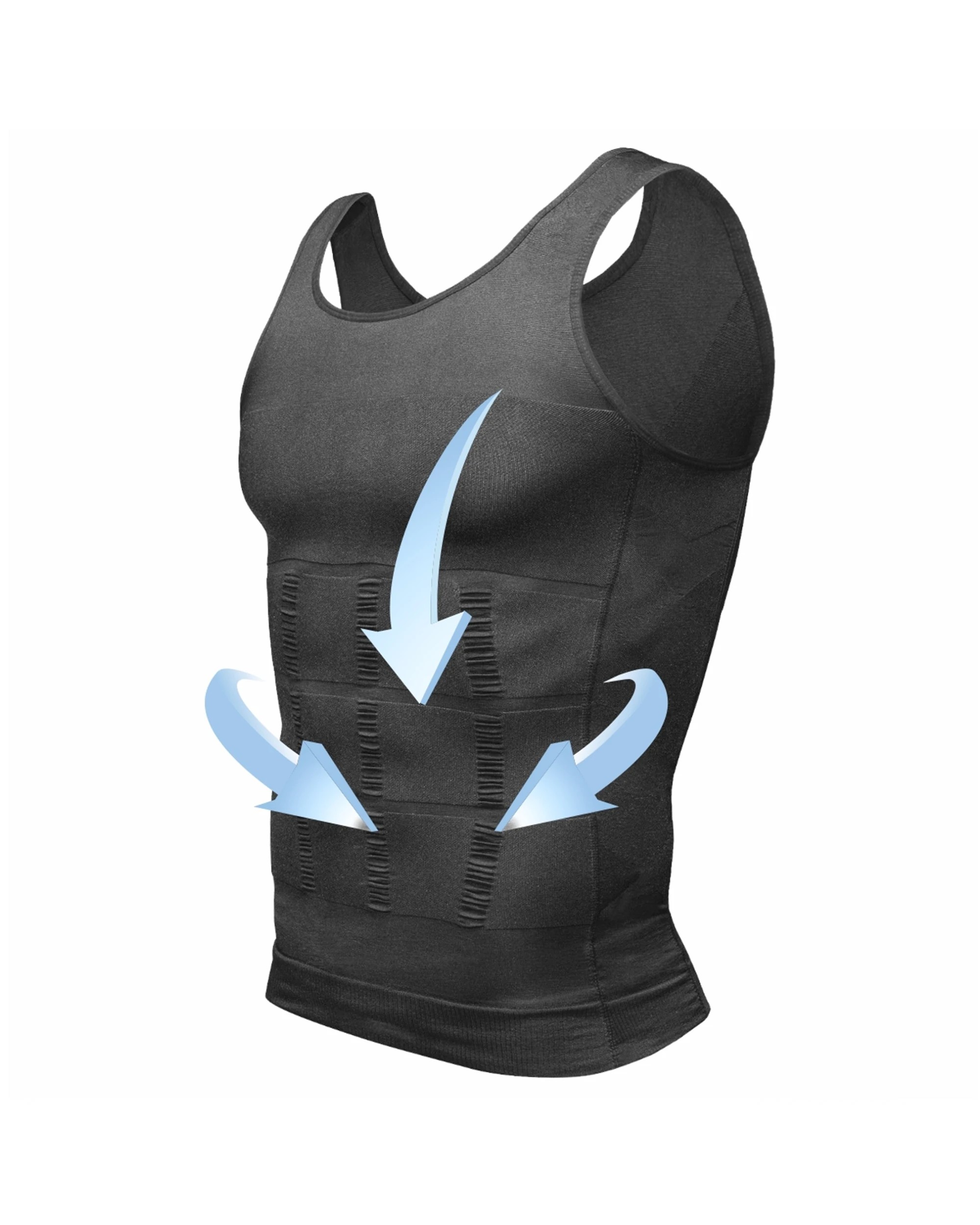 2 Bodyassist Compression Slimming Body Vest Core Support Large - Black, 2 of 5