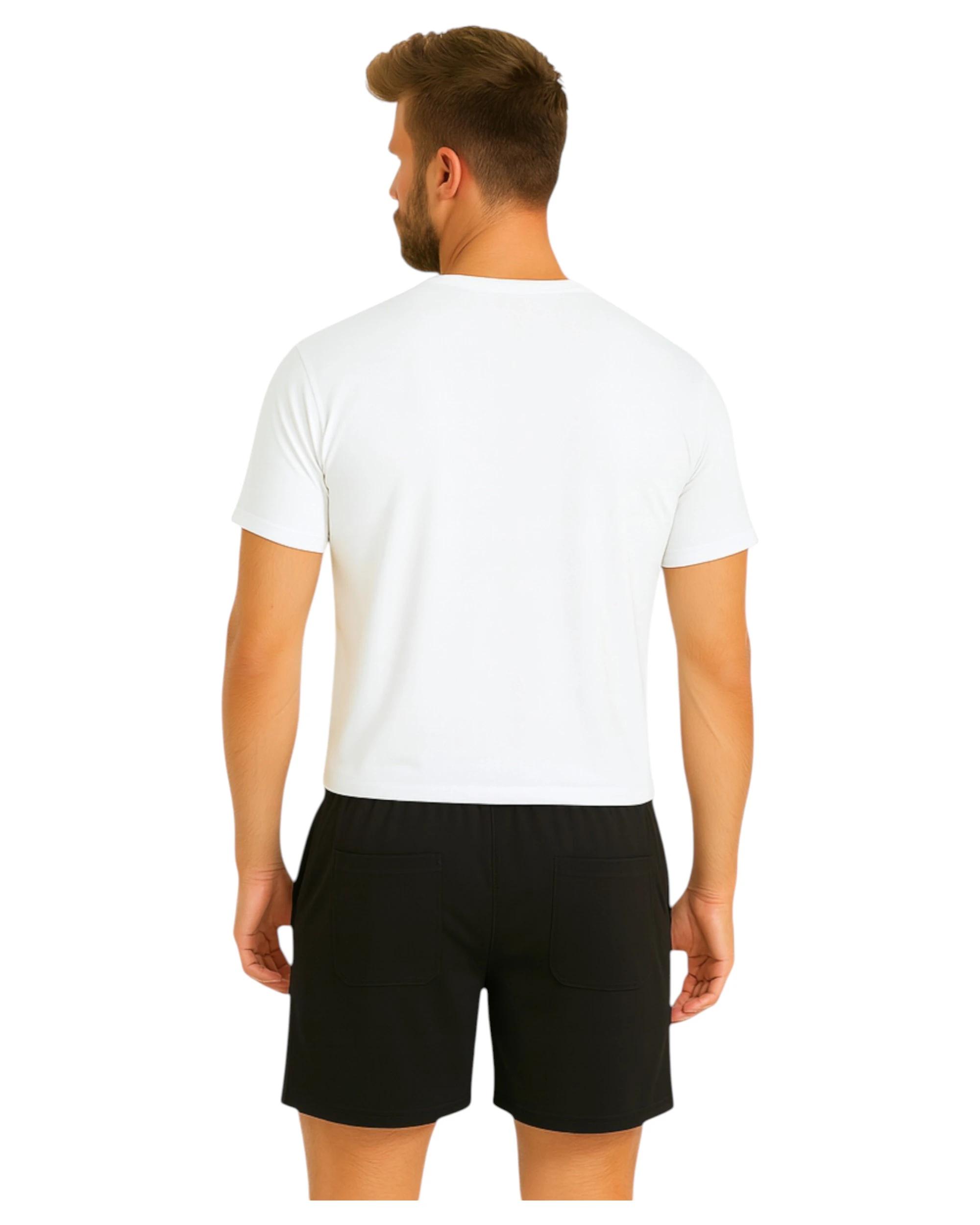 3 KingGee Mens Ruggers - Active Rugger Jersey Sweat Short - Black BLACK, 3 of 5