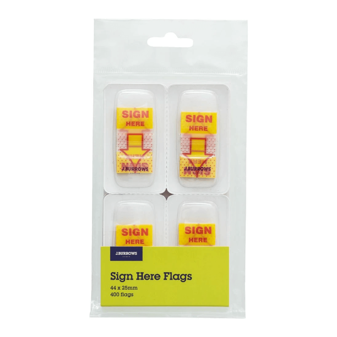 1 J.Burrows Sign Here Flags 25 x 44mm 8 Pack, 1 of 3