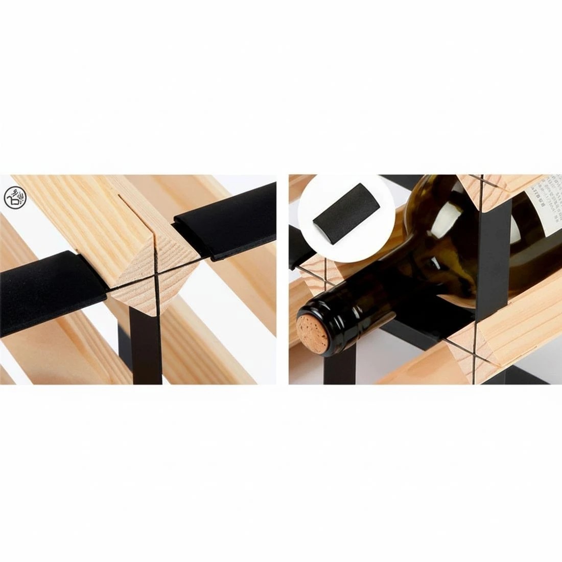 6 Artiss Wine Rack 120 Bottle - Natural, 6 of 7