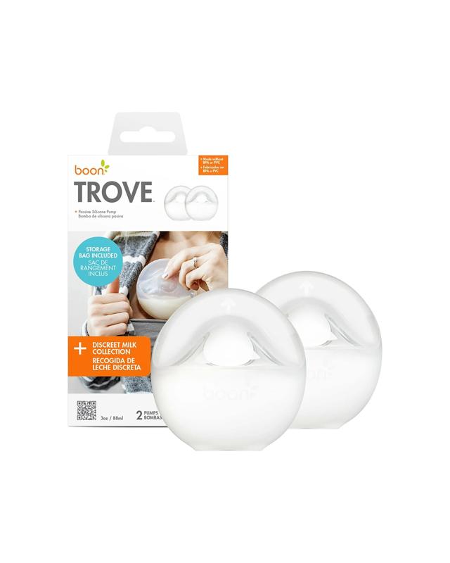 Boon 2pc Trove Silicone Breast Pump Pack With Pouch 11x11cm - W