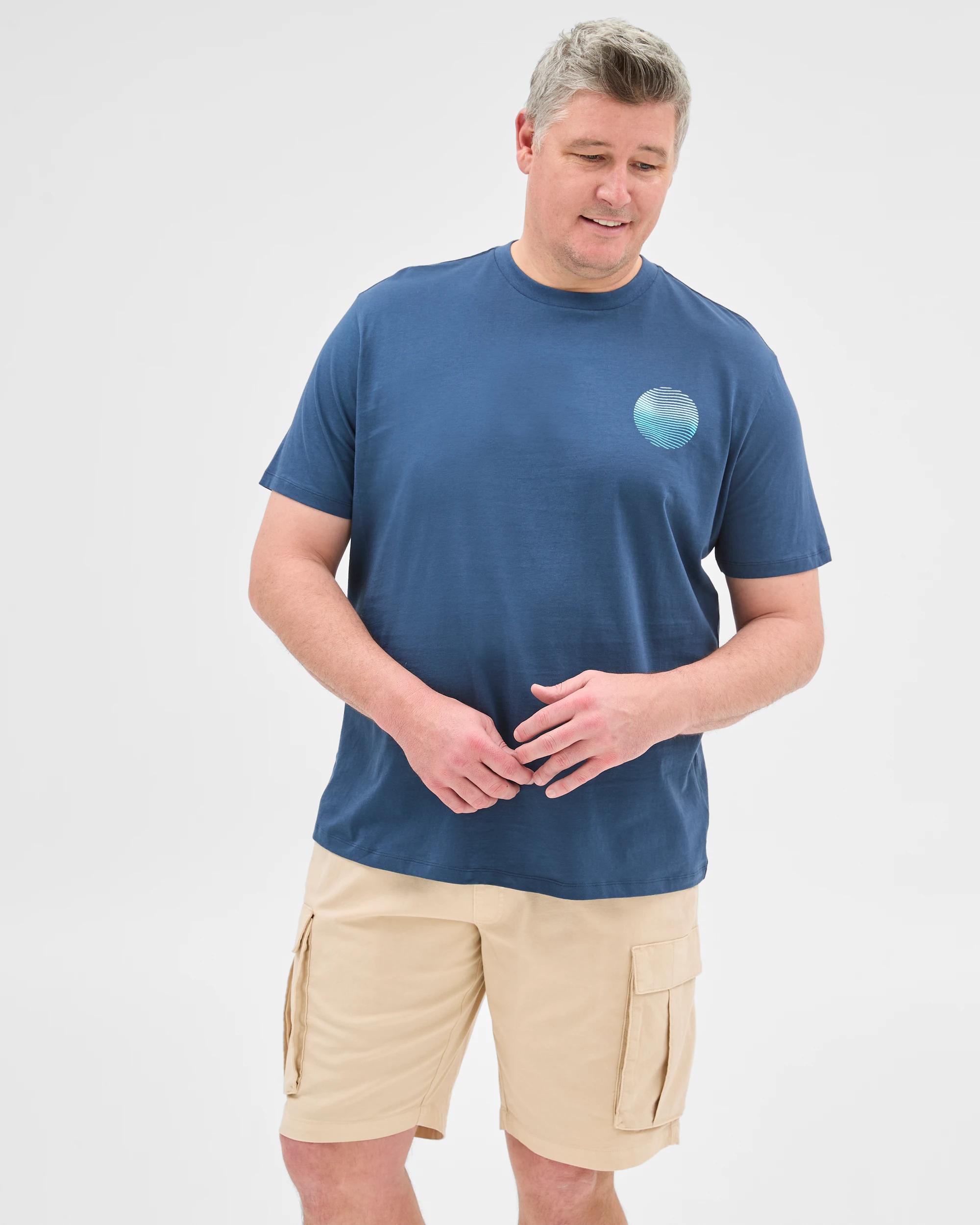 2 Target Plus Size Australian Cotton Circle Print T-shirt NAVY, 2 of 5