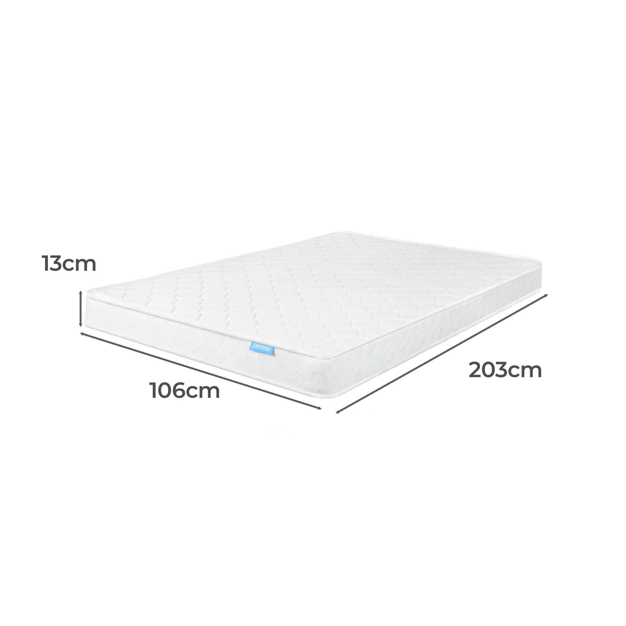 3 Dreamz King Single Medium Firm Spring 13cm Mattress, 3 of 6