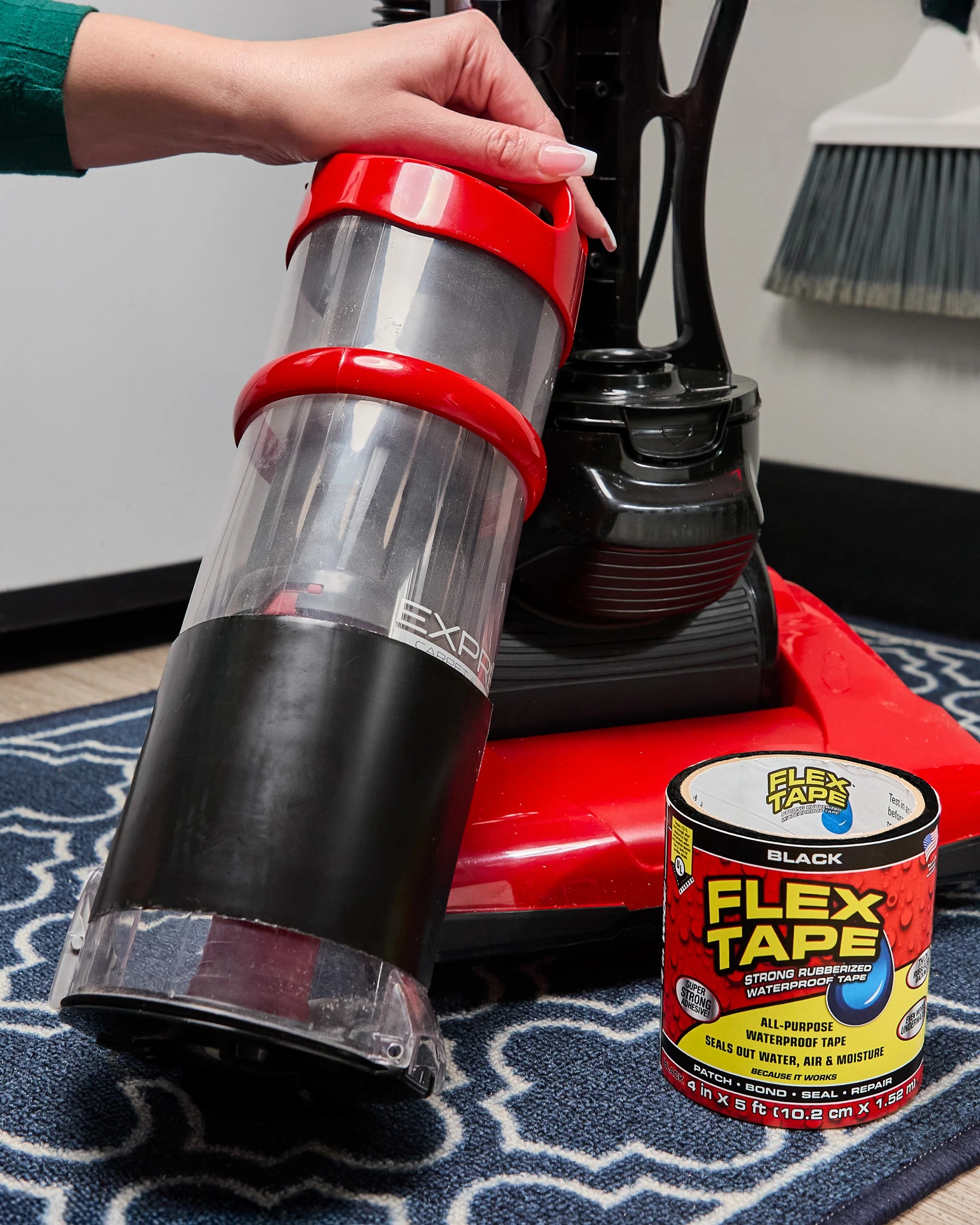 6 Flex Tape 10cm x 1.5m Strong Rubberised Waterproof Tape - Black, 6 of 7
