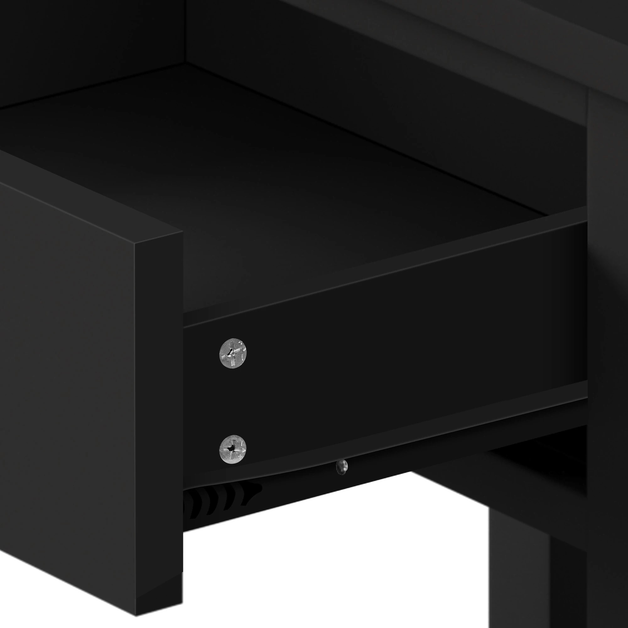 8 Alfordson Bedside Table Hamptons Nightstand Storage Side End 1 Drawer - Black, 8 of 10