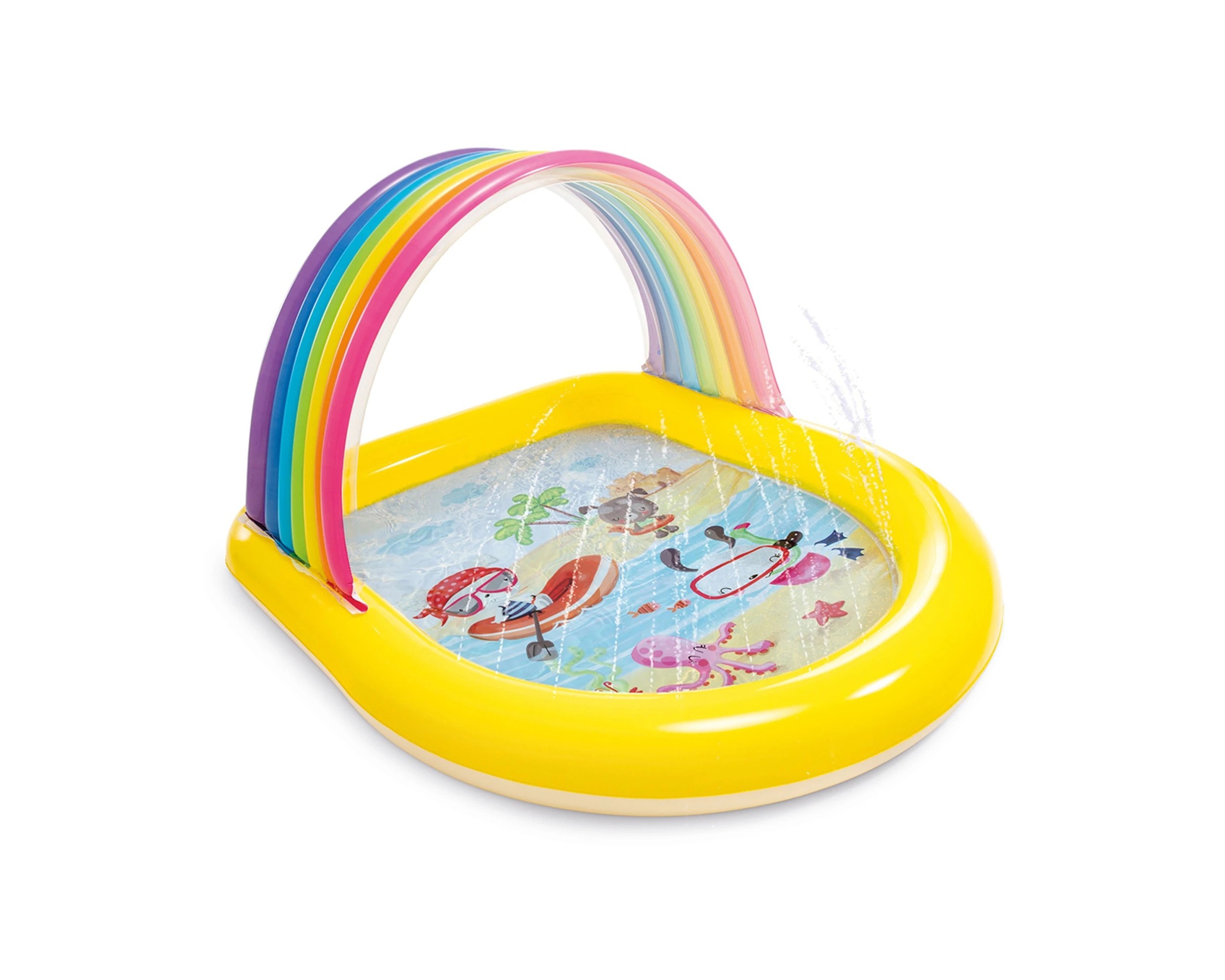 1 INTEX Rainbow Arch Spray Pool Inflatable Kid Pool Vinyl 58 X 51 X 34 Inch - Multi, 1 of 2