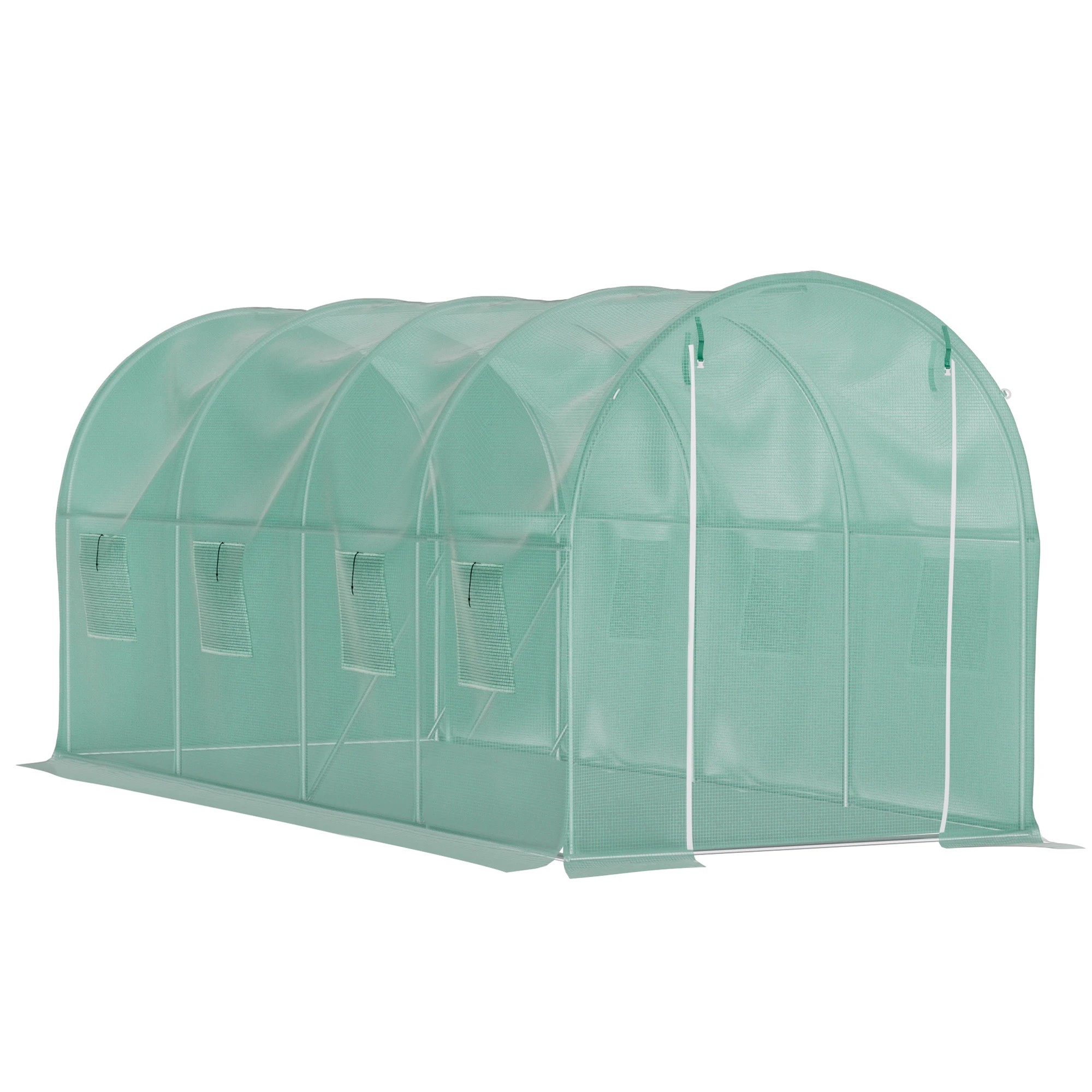 1 Lambu Greenhouse Walk-In Green House Shed Storage Hoop Tunnel Polytunnel PE 4m, 1 of 5