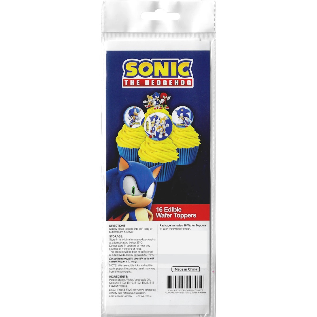 2 Cake Craft Sonic the Hedgehog Edible Wafer Cupcake Toppers Pack of 16, 2 of 2