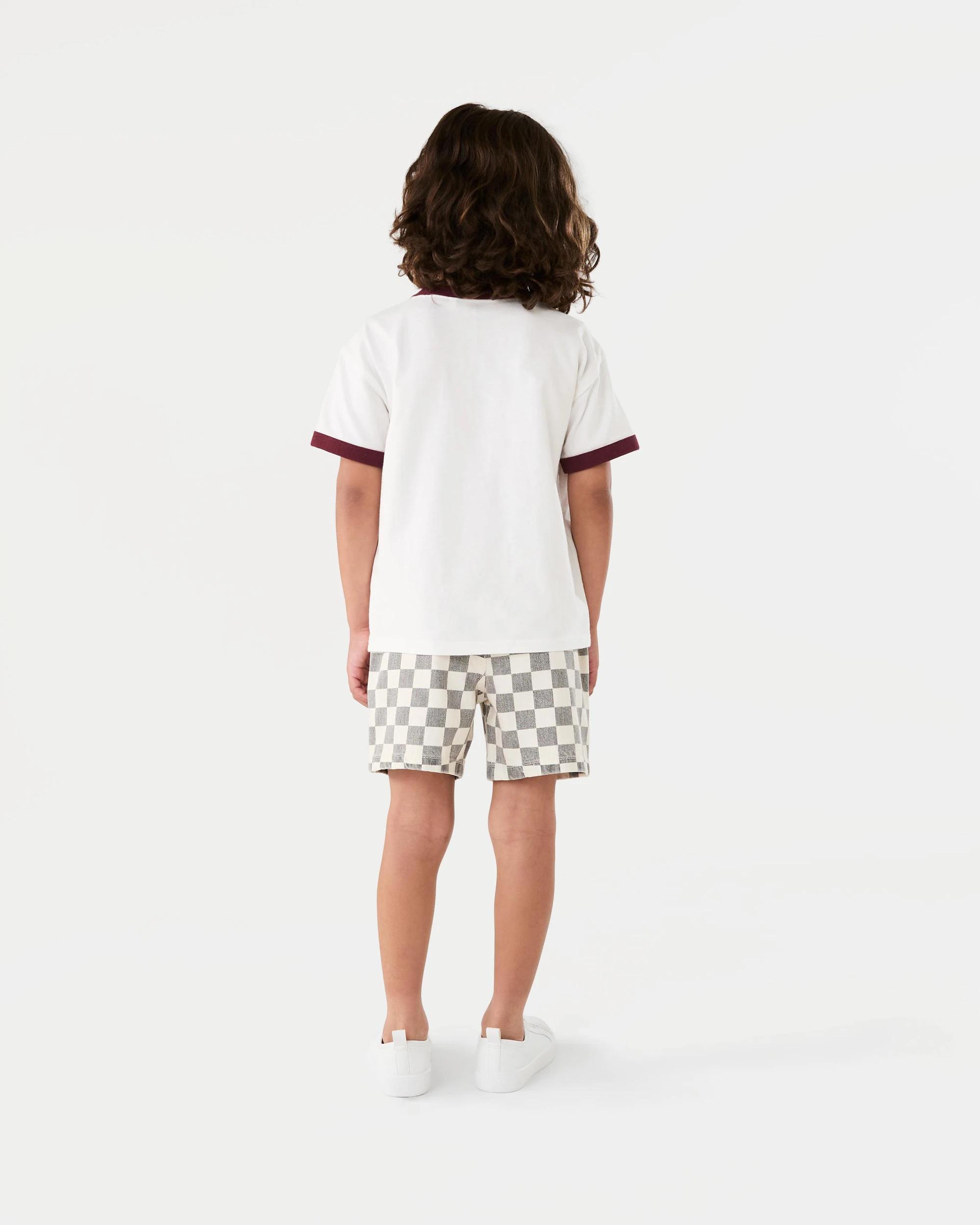 7 Printed Denim Shorts Gry Check, 7 of 7