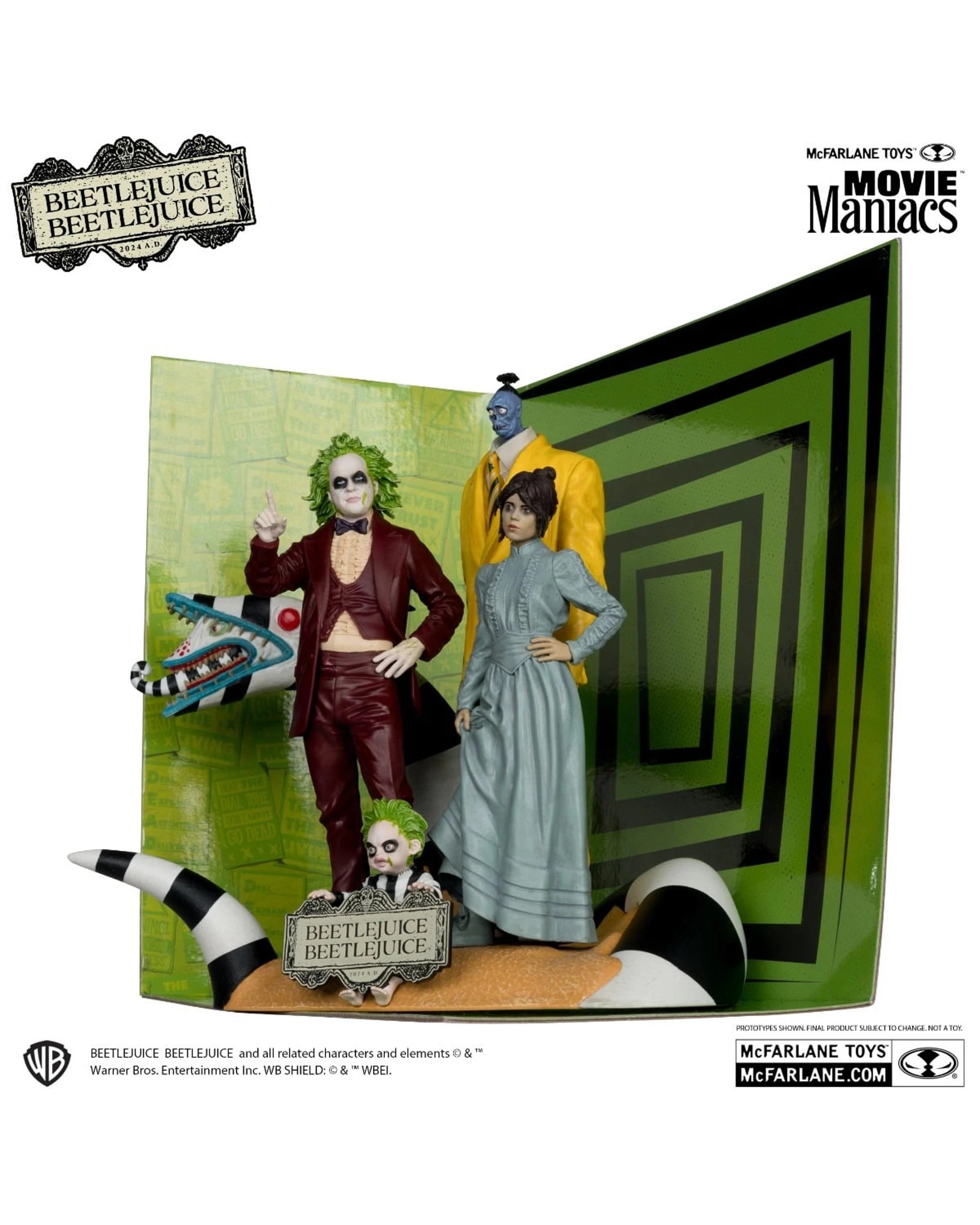 3 McFarlane Movie Maniacs Beetlejuice Beetlejuice 4 Character Pack 6 inch Posed Figure, 3 of 7