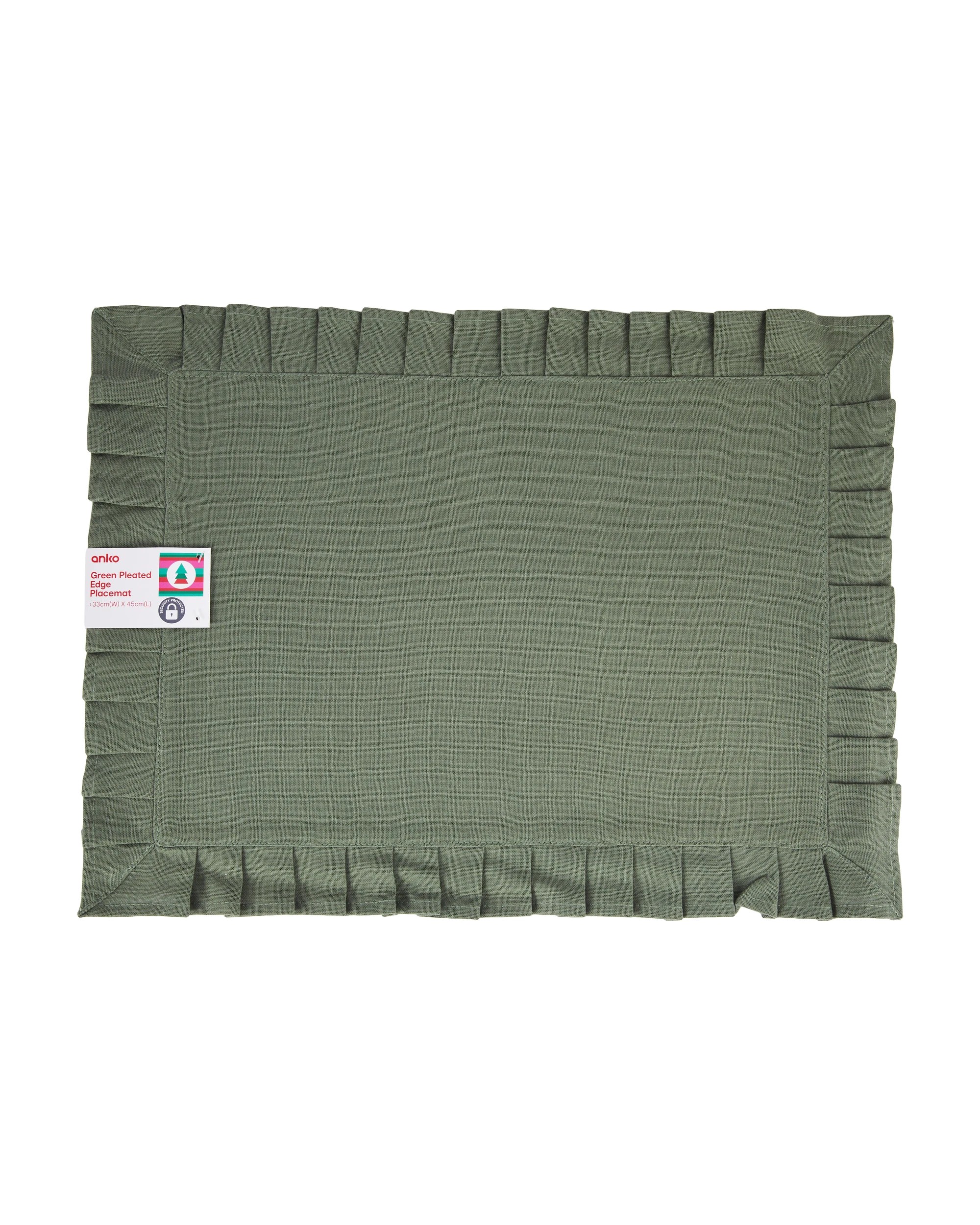 3 Green Pleated Edge Placemat, 3 of 3