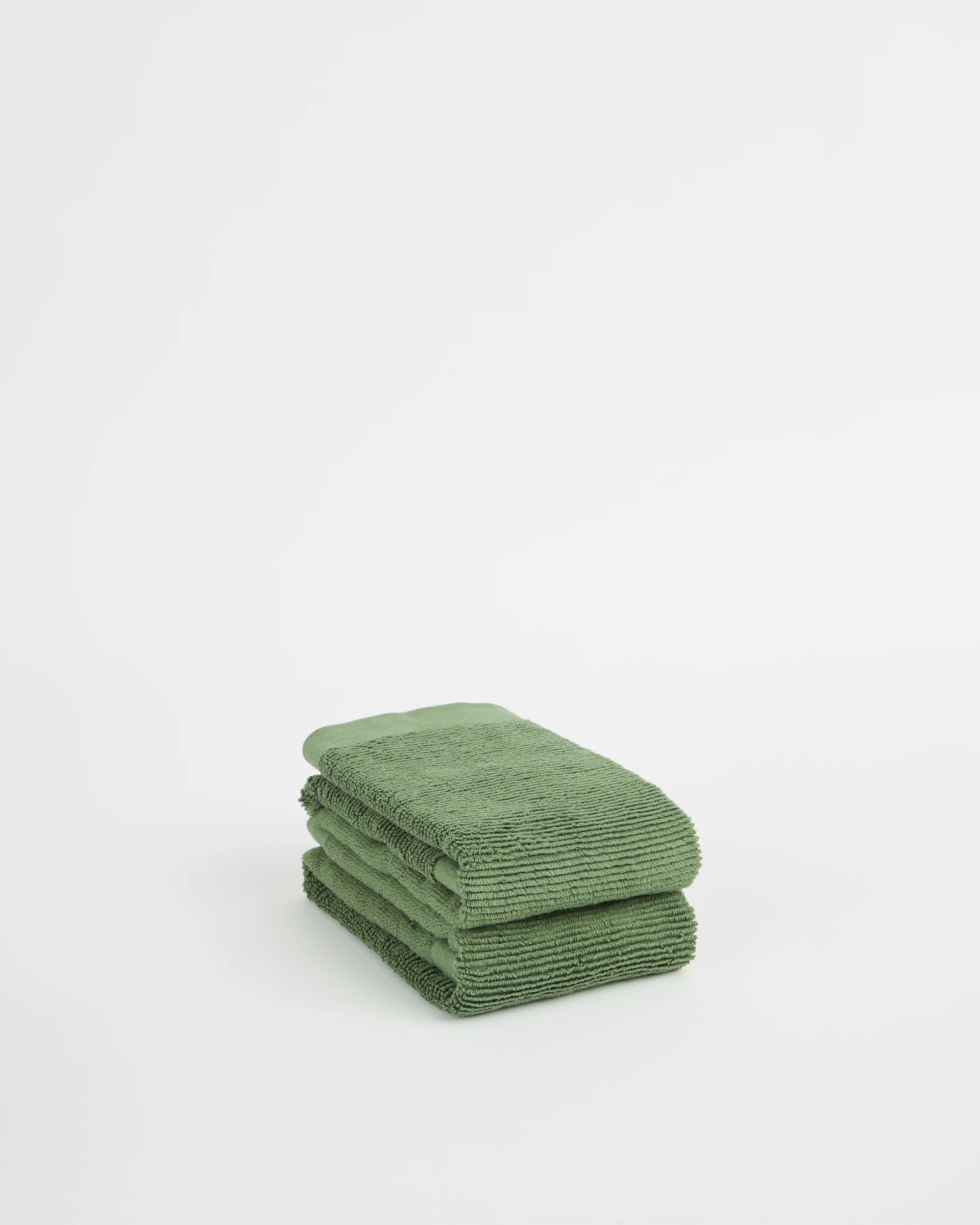 1 Target Reed Australian Cotton Rib 2 Pack Hand Towel - Green, 1 of 2