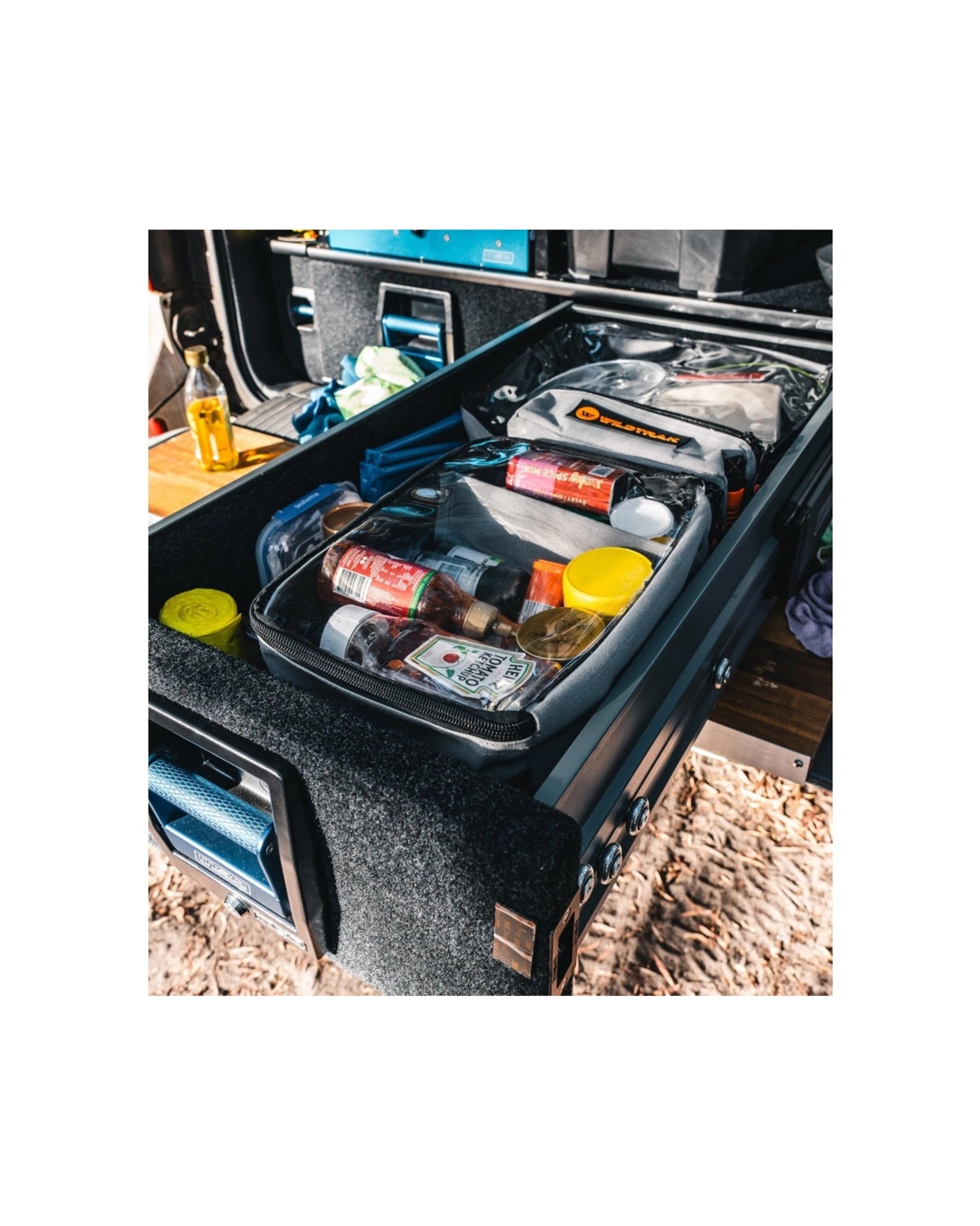 8 Wildtrak Explorer Clear Top Bag Camping Storage 400Gsm Canvas - Grey, 8 of 9